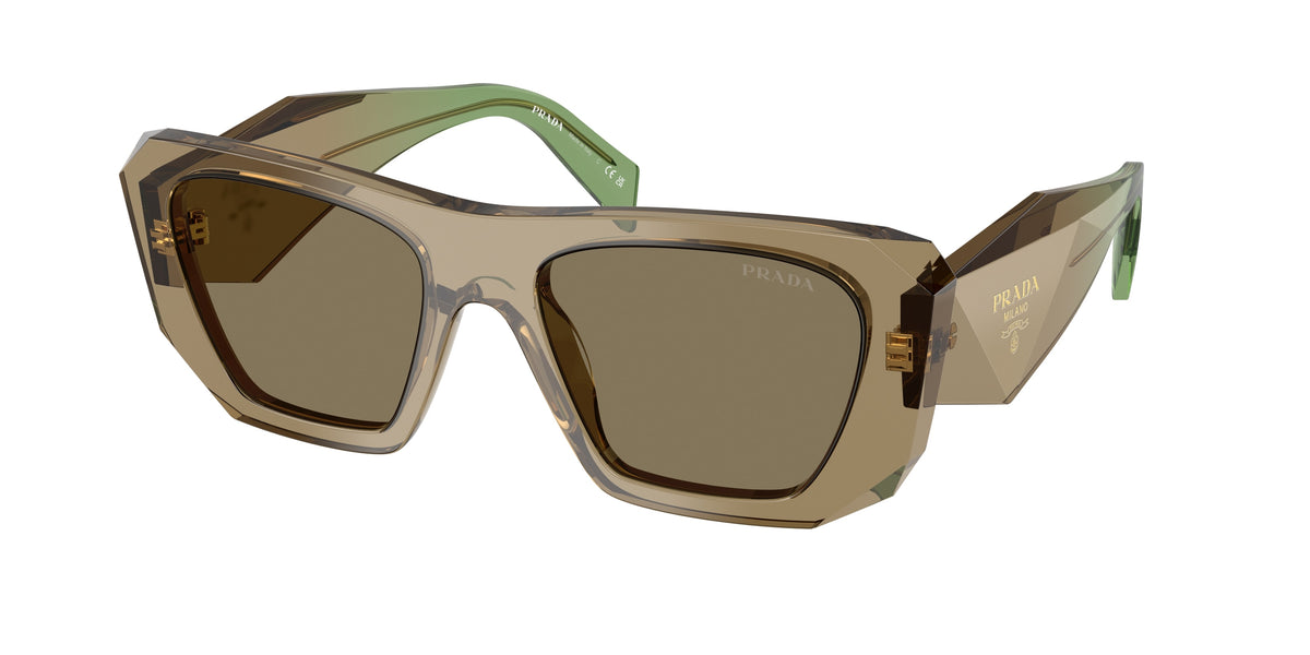 Prada PRB18S Square Sunglasses for Women — Free Shipping - 53-145-19 / 29E90F-Terra