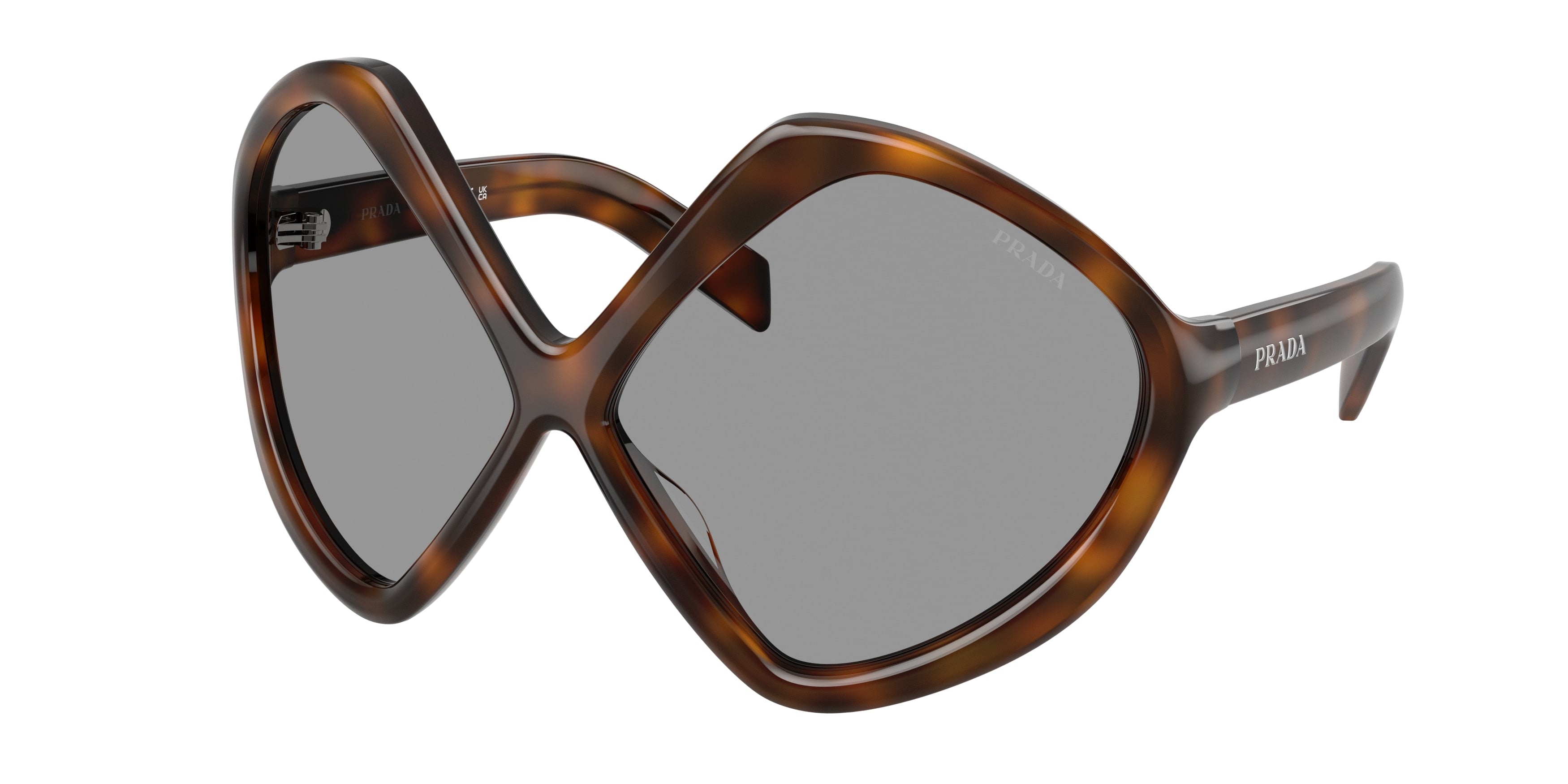 Prada PRB21S Irregular Sunglasses  20D50Q-Juniper Tortoise 68-125-12 - Color Map Havana
