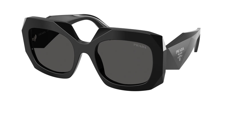Prada PRB23SF Square Sunglasses  16K08Z-Black 55-145-19 - Color Map Black