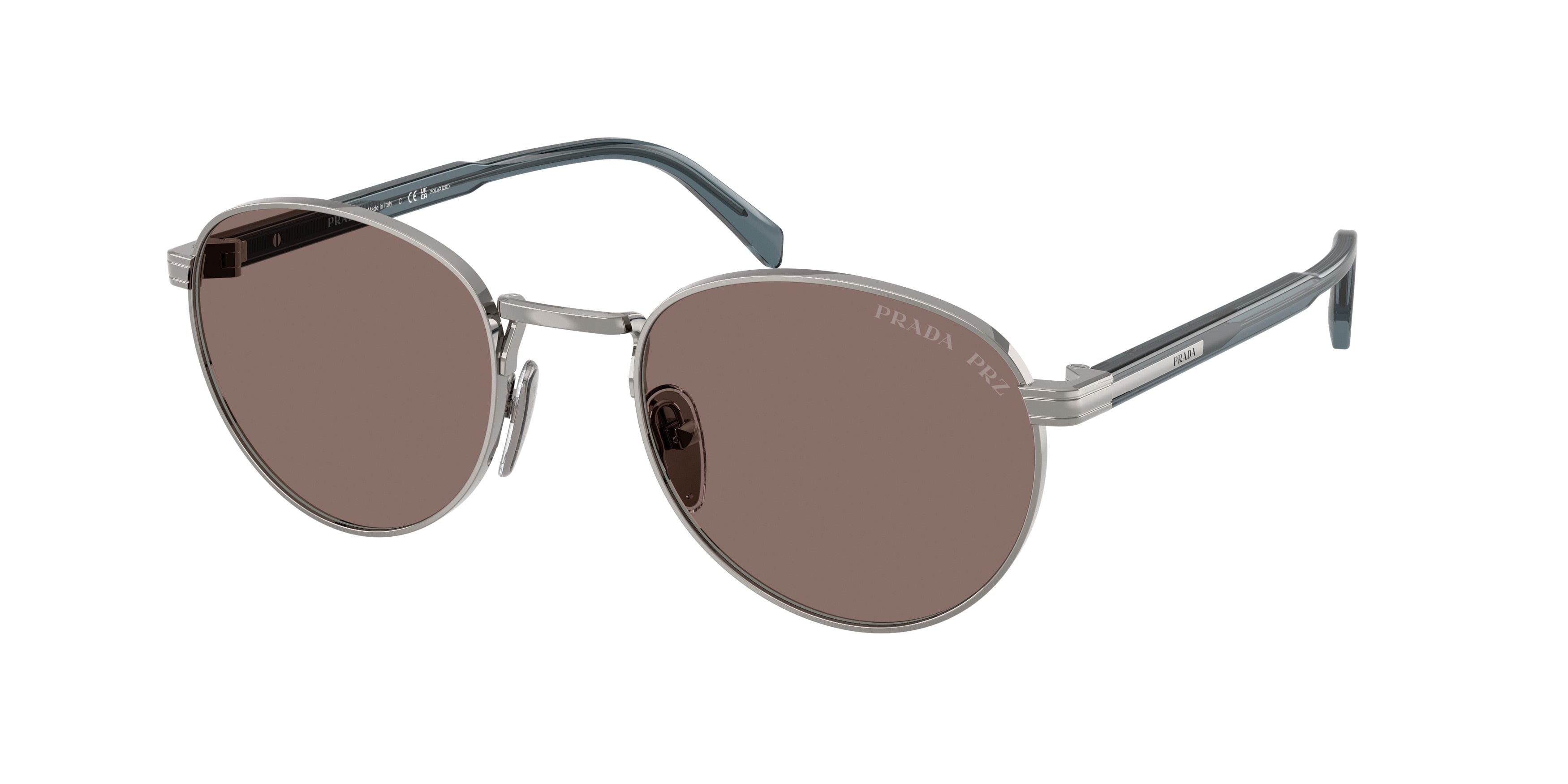 Prada PRB51S Oval Sunglasses  5AV05C-Piombo 53-145-21 - Color Map Grey