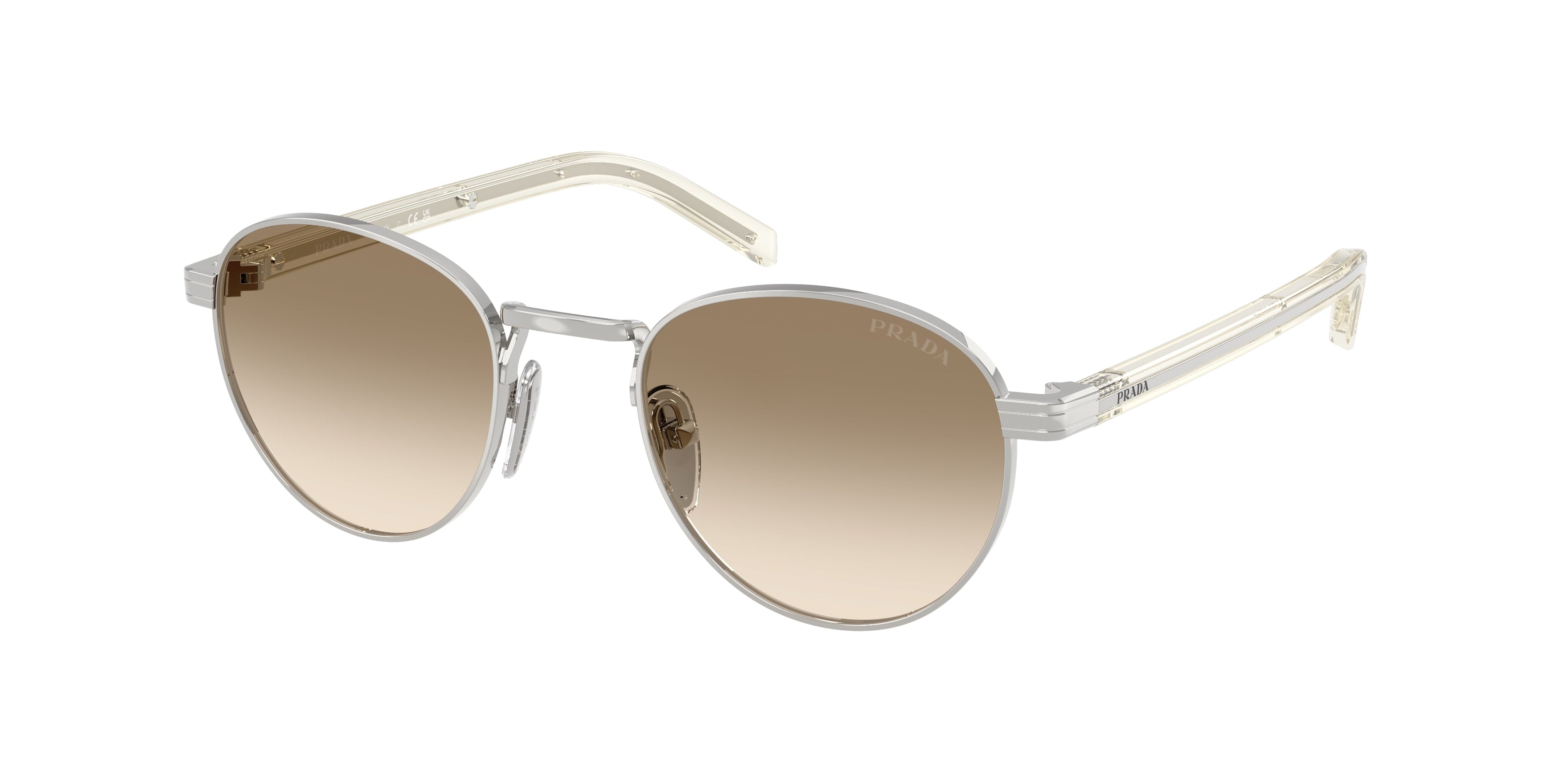 Prada PRB52S Phantos Sunglasses  1BC80K-Silver 49-145-21 - Color Map Silver