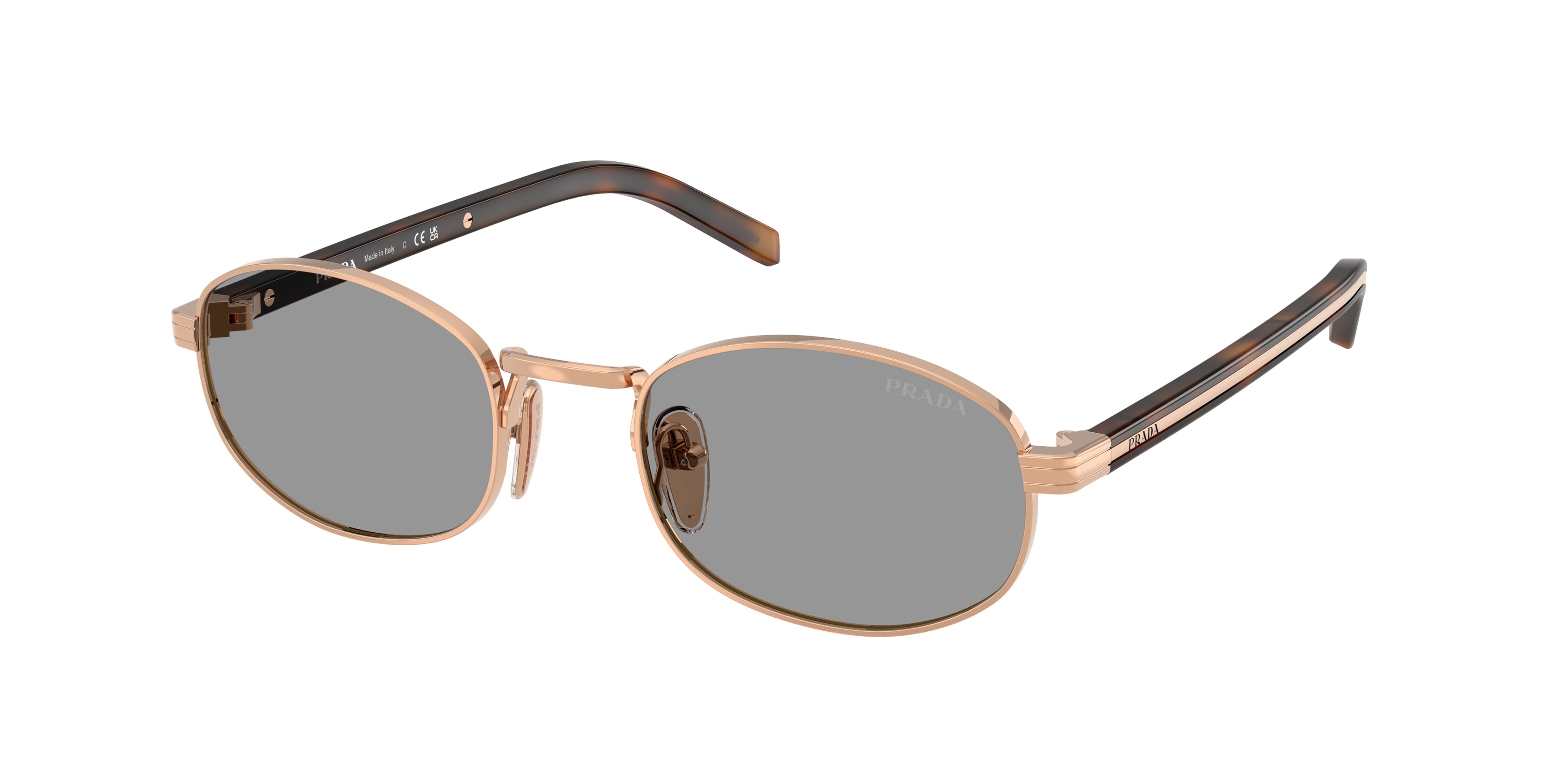 Prada PRB53S Oval Sunglasses  SVF50Q-Rose Gold 52-145-21 - Color Map Gold