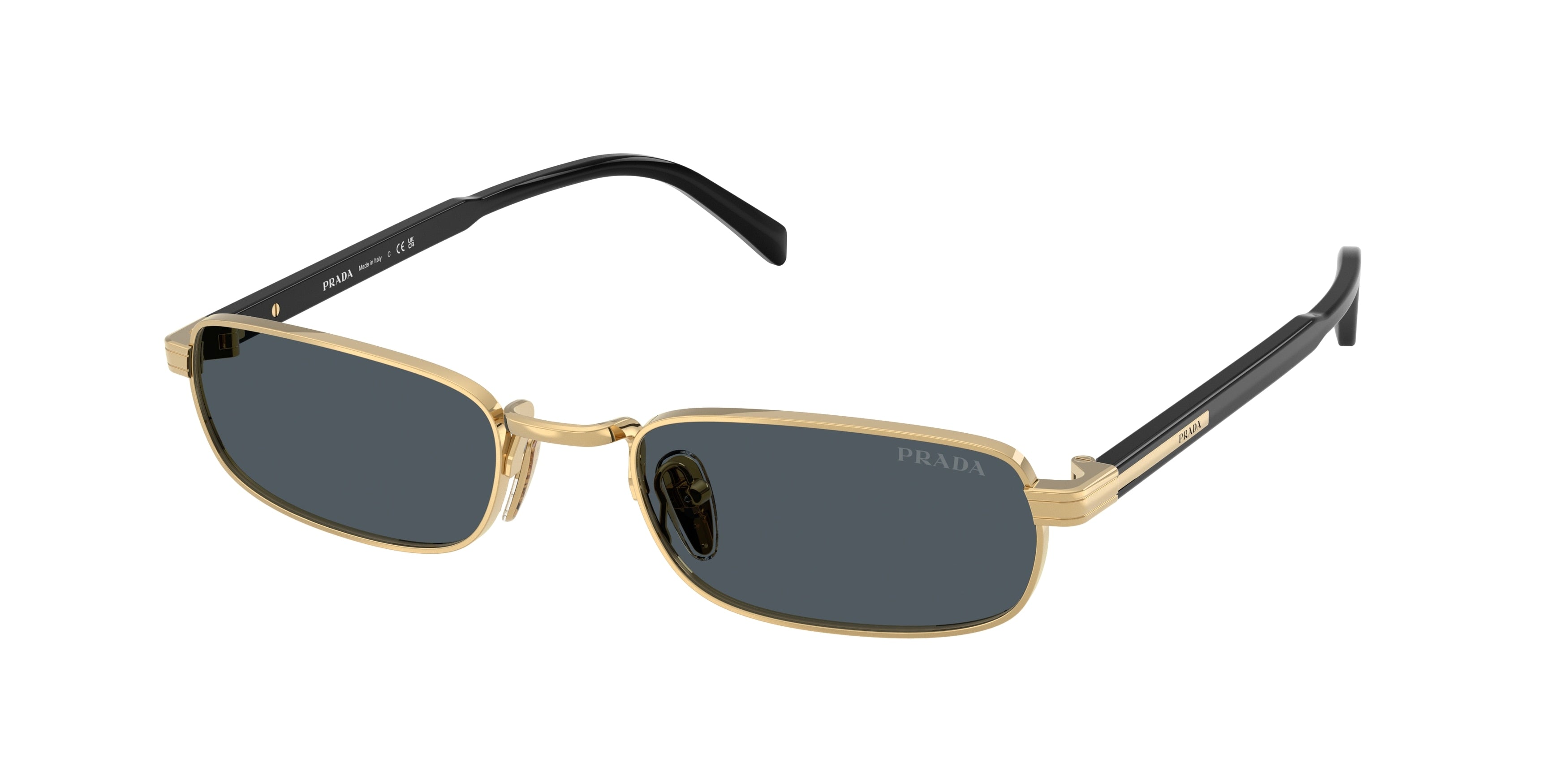 Prada PRB54S Rectangle Sunglasses  5AK70B-Gold 54-145-20 - Color Map Gold