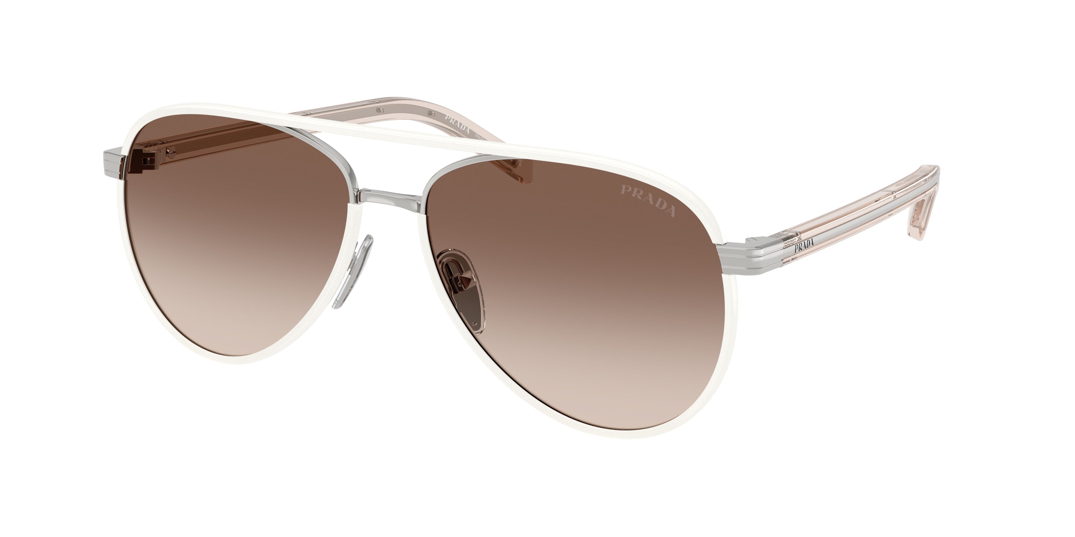 Prada PRB57S Pilot Sunglasses  23E10S-Silver 59-145-15 - Color Map Silver