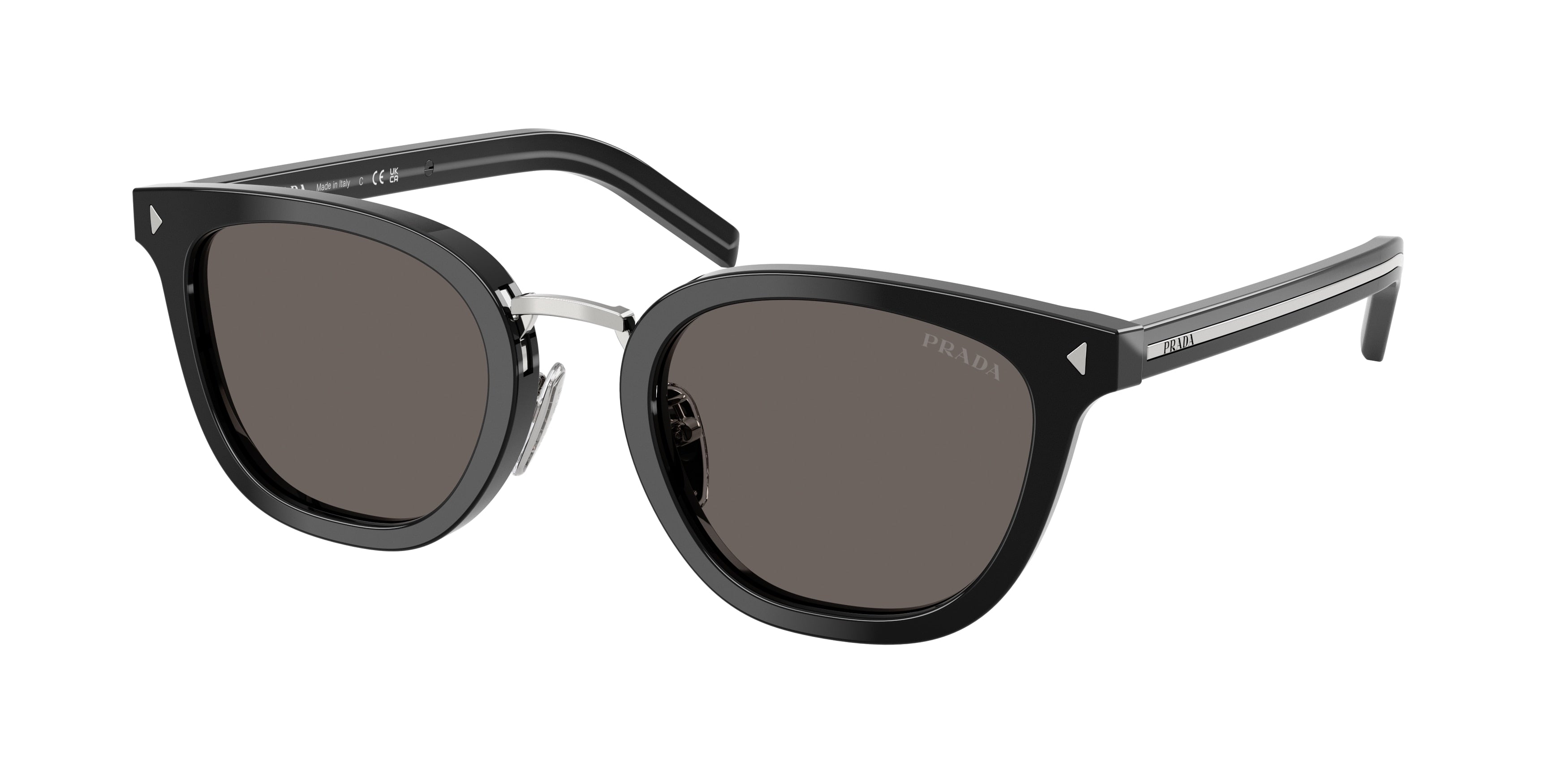 Prada PRC01SD Cat Eye Sunglasses for Men — Polarized - 49-145-23 / 16K731-Black