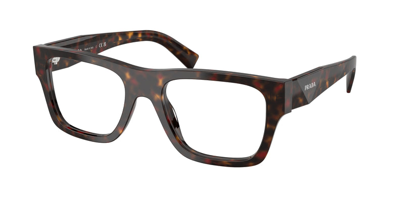 Prada PRC01V Pillow Eyeglasses for Women — Free Shipping - 52-145-20 / 17N1O1-Root Tortoise