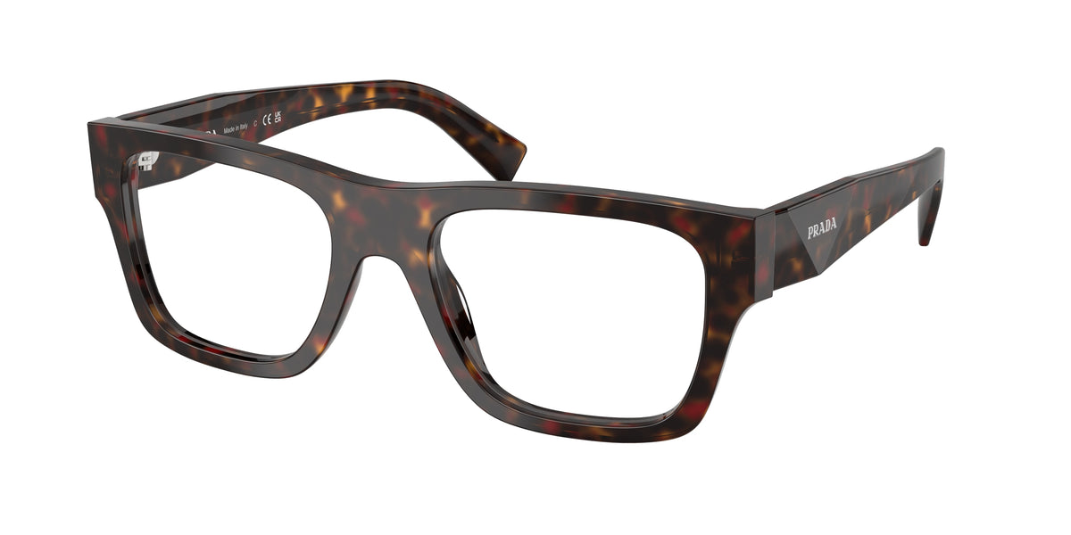 Prada PRC01V Pillow Eyeglasses for Women — Free Shipping - 52-145-20 / 17N1O1-Root Tortoise