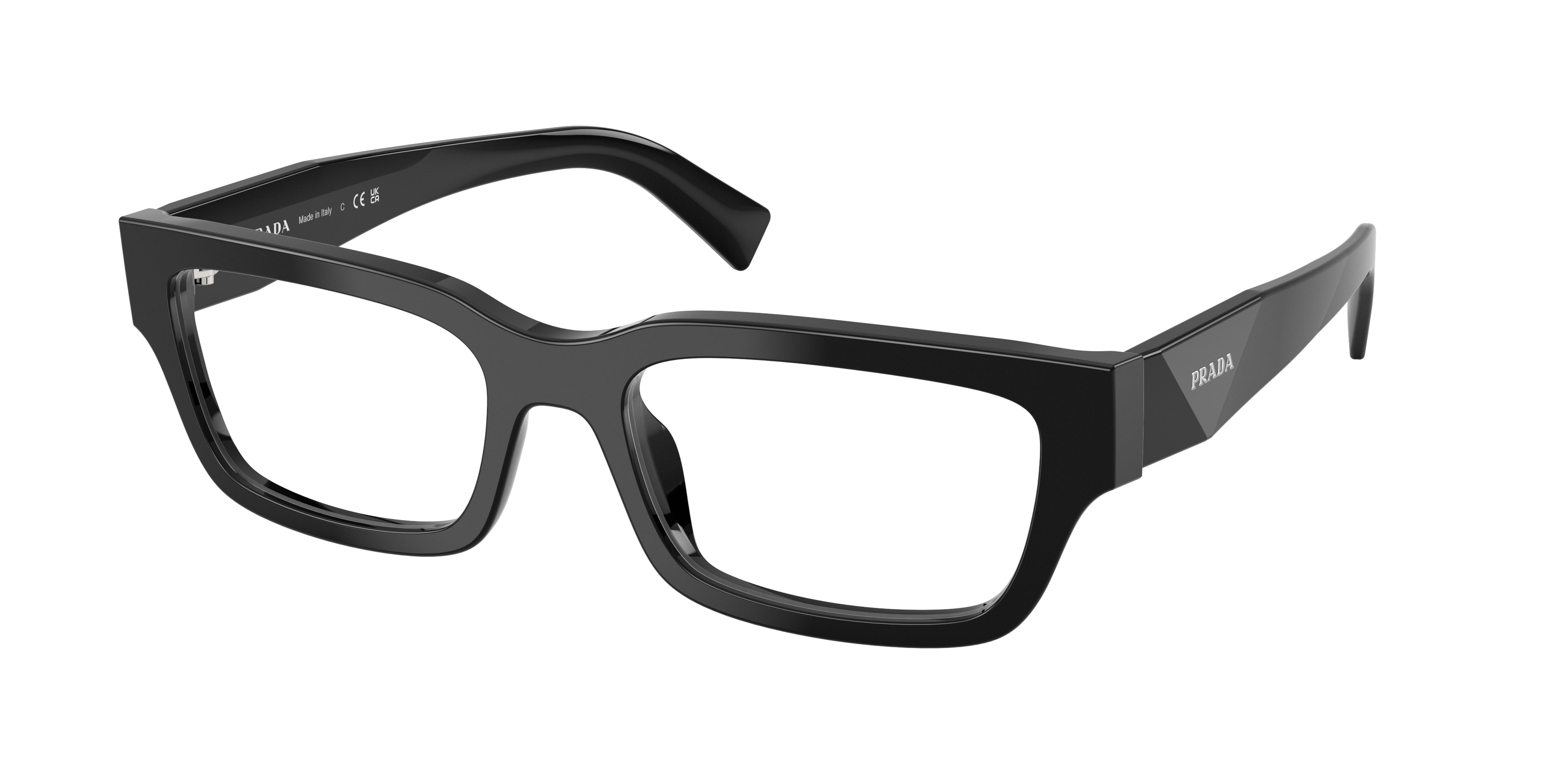 Prada PRC02V Pillow Eyeglasses for Men — Free Shipping - 54-145-19 / 16K1O1-Black