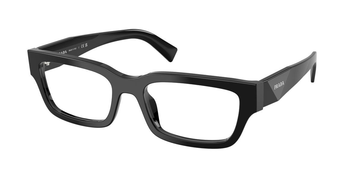 Prada PRC02V Pillow Eyeglasses for Men — Free Shipping - 56-145-19 / 16K1O1-Black