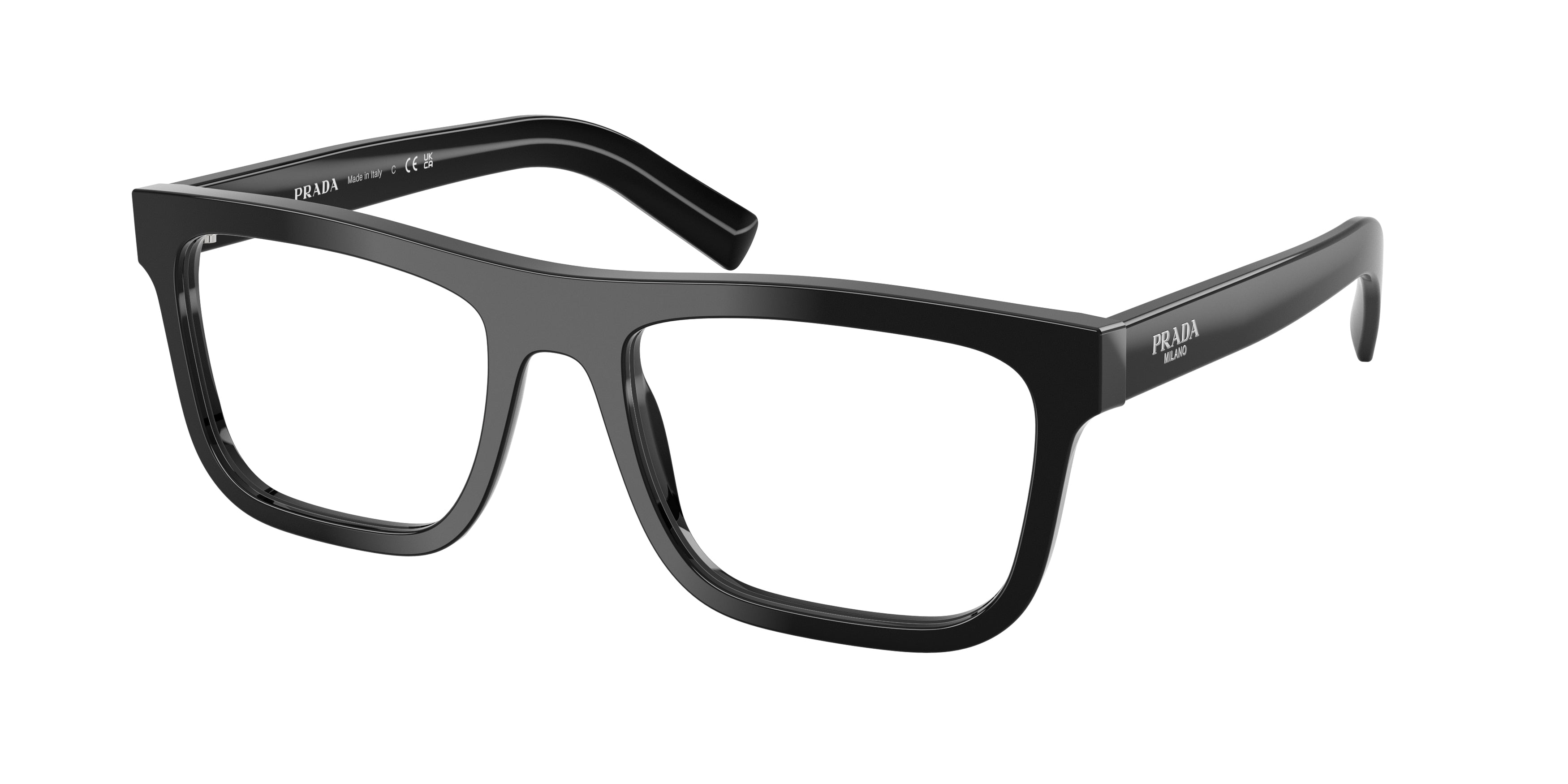 Prada PRC03VF Pillow Eyeglasses for Men — Free Shipping - 56-145-18 / 16K1O1-Black