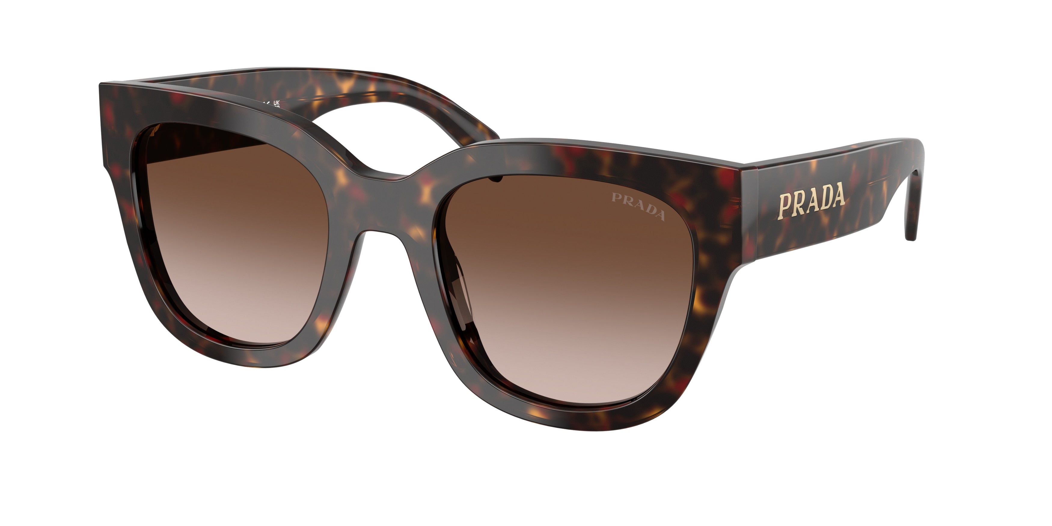 Prada PRC04S Square Sunglasses for Women — Free Shipping - 52-145-22 / 17N80A-Root Tortoise