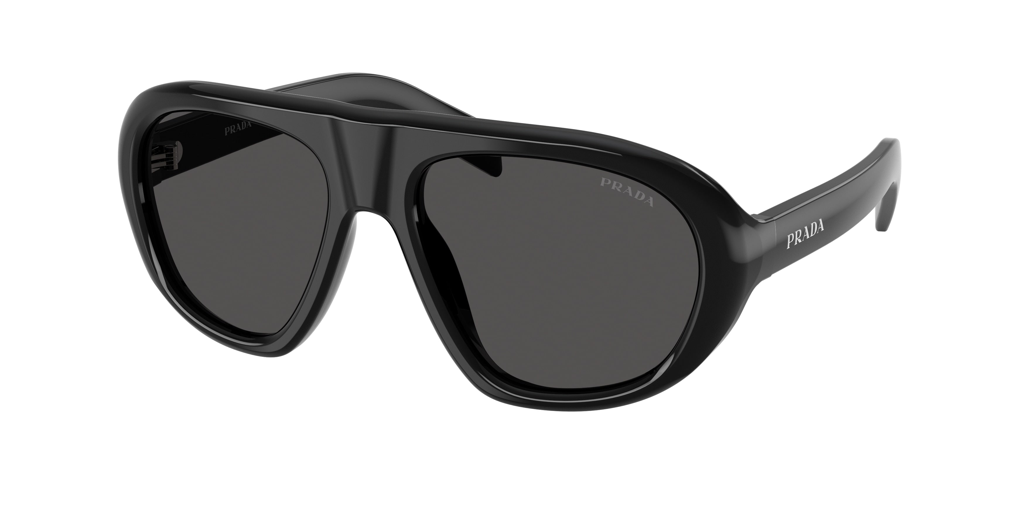 Prada PRC05SF Irregular Sunglasses for Women — Free Shipping - 56-135-18 / 16K08Z-Black