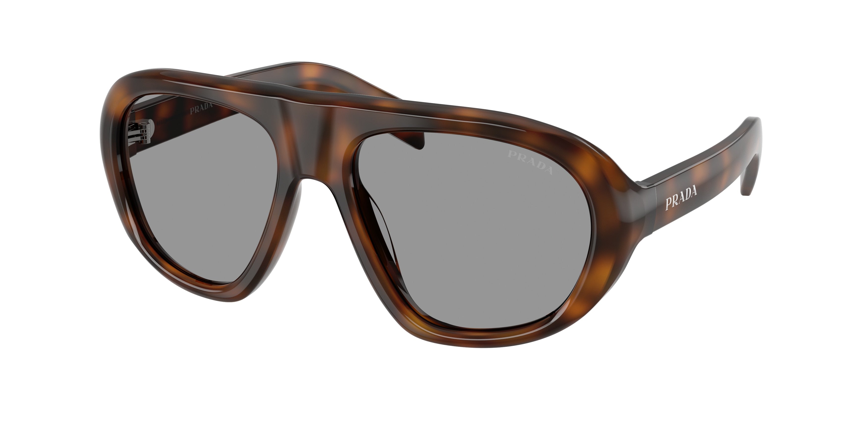 Prada PRC05SF Irregular Sunglasses for Women — Free Shipping - 56-135-18 / 20D50Q-Juniper Tortoise