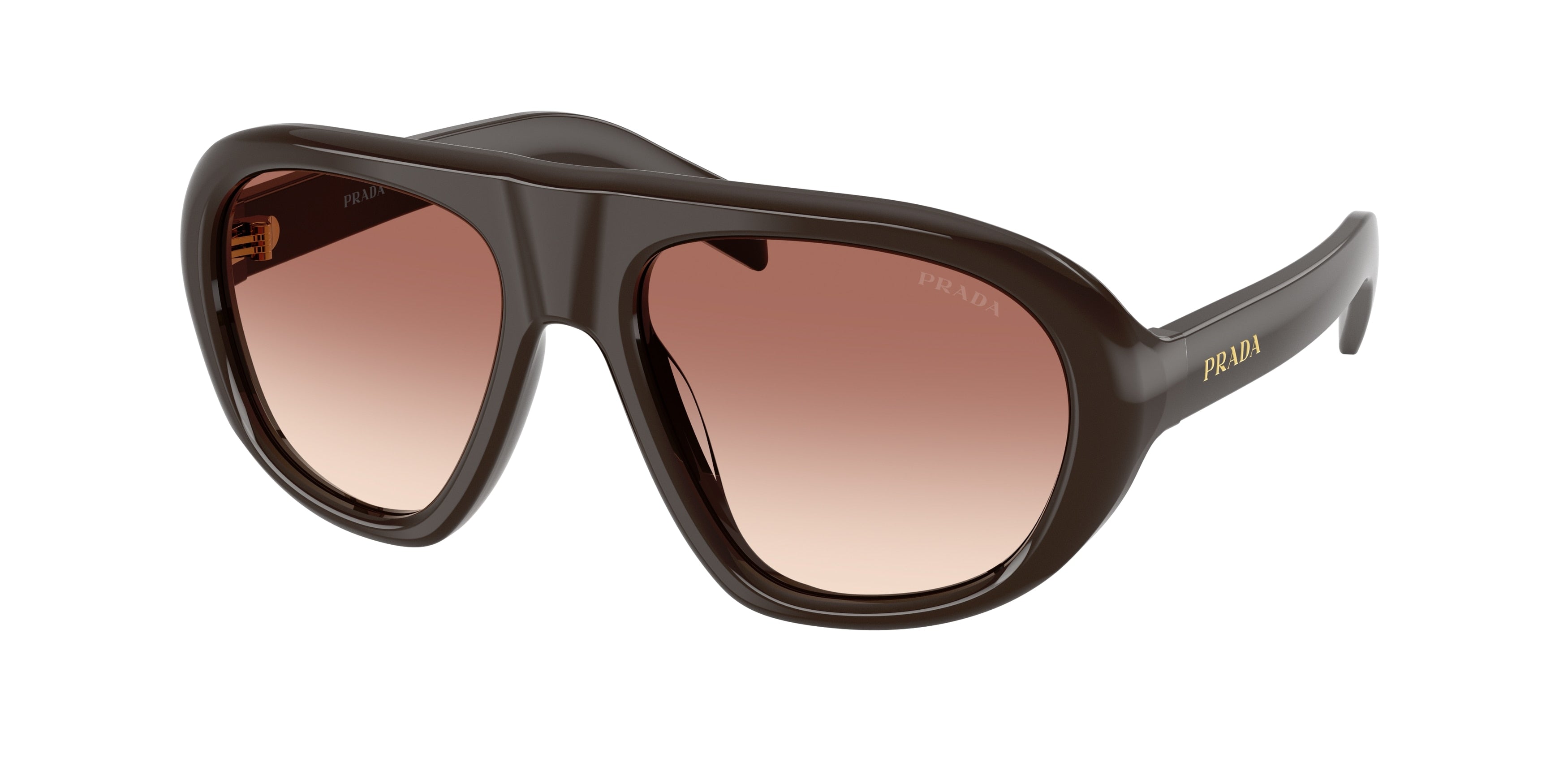Prada PRC05S Irregular Sunglasses  27I70X-Cigar 57-135-18 - Color Map Brown
