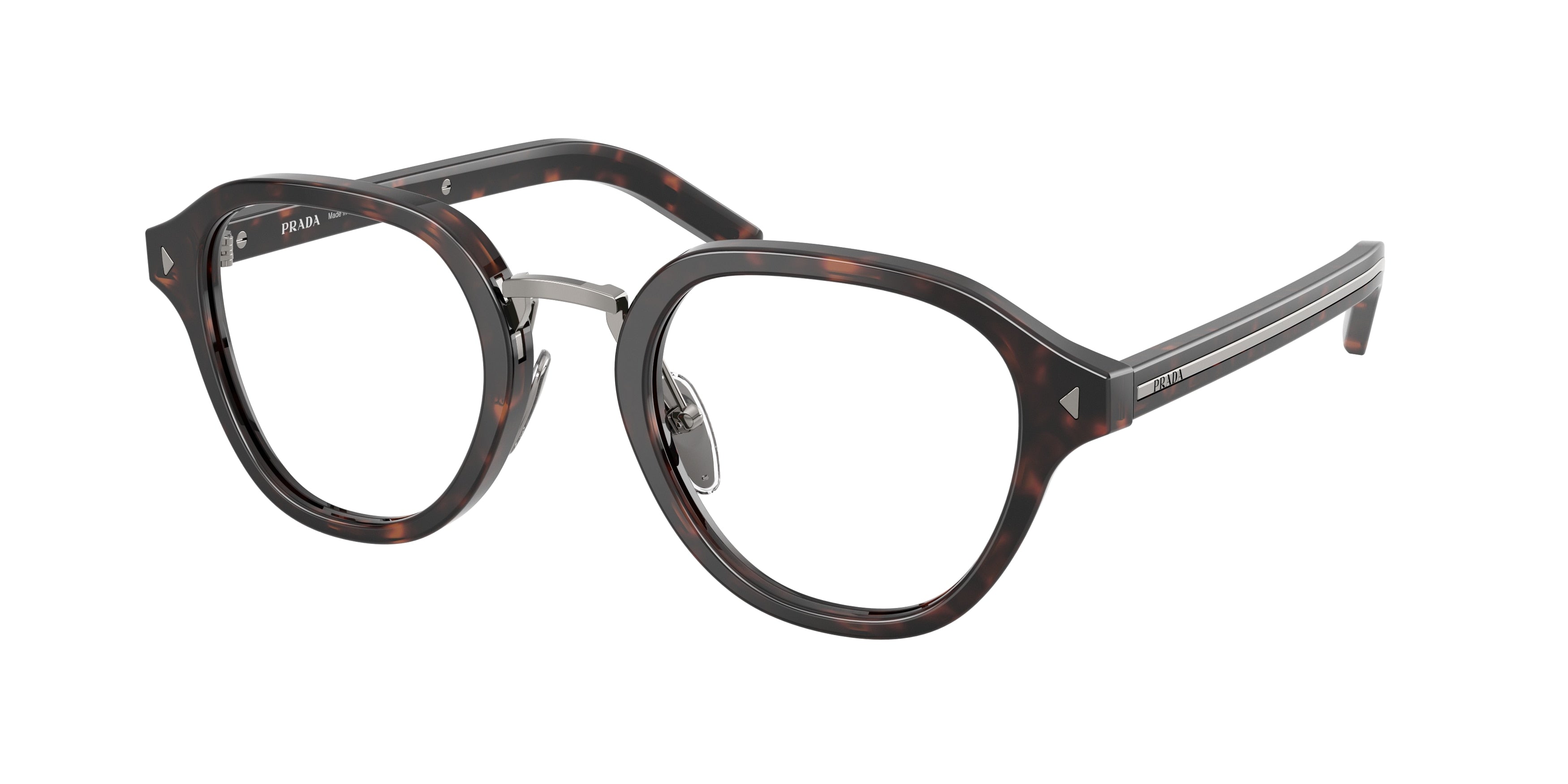 Prada PRC05V Phantos Eyeglasses for Men — Free Shipping - 48-145-23 / 17N1O1-Root Tortoise