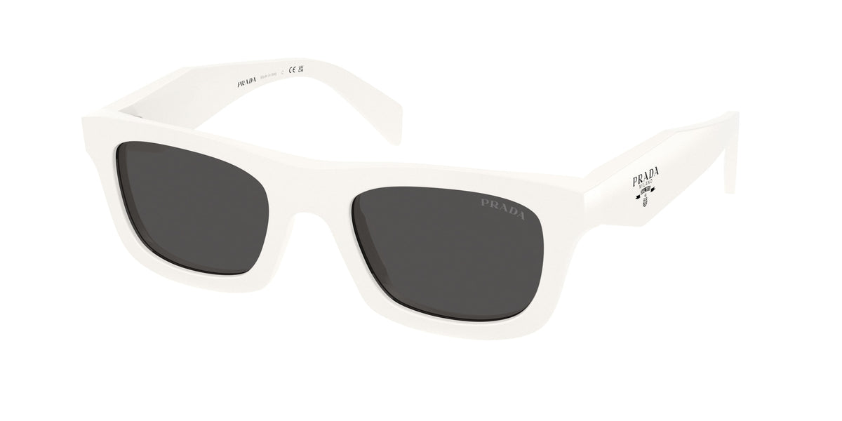 Prada PRC06SF Pillow Sunglasses for Women — Free Shipping - 53-145-18 / 17K08Z-Talc