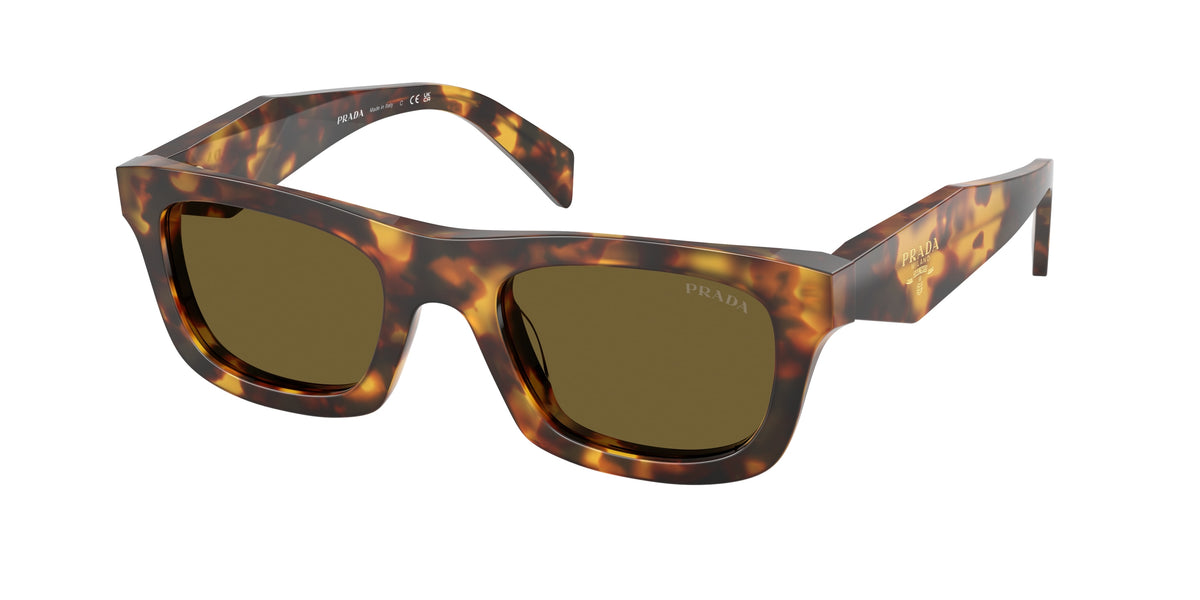 Prada PRC06S Pillow Sunglasses for Women — Free Shipping - 49-145-21 / 14L09Z-Honey Tortoise