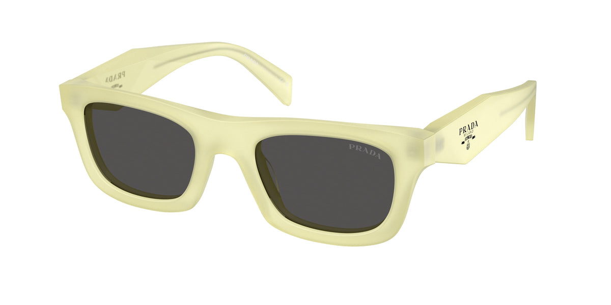 Prada PRC06S Pillow Sunglasses for Women — Free Shipping - 49-145-21 / 21G08Z-Frosted Vanilla