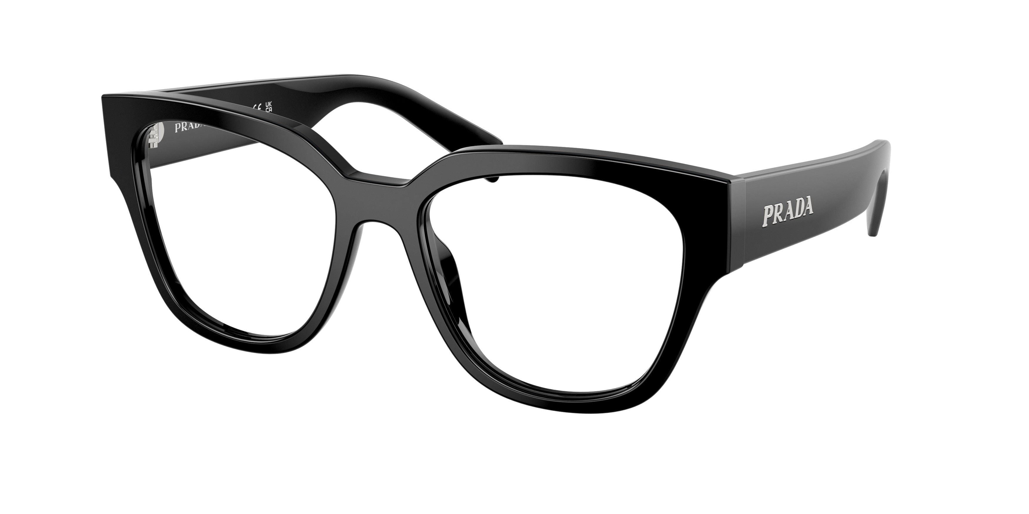 Prada PRC06V Oval Eyeglasses for Women — Free Shipping - 52-140-18 / 16K1O1-Black