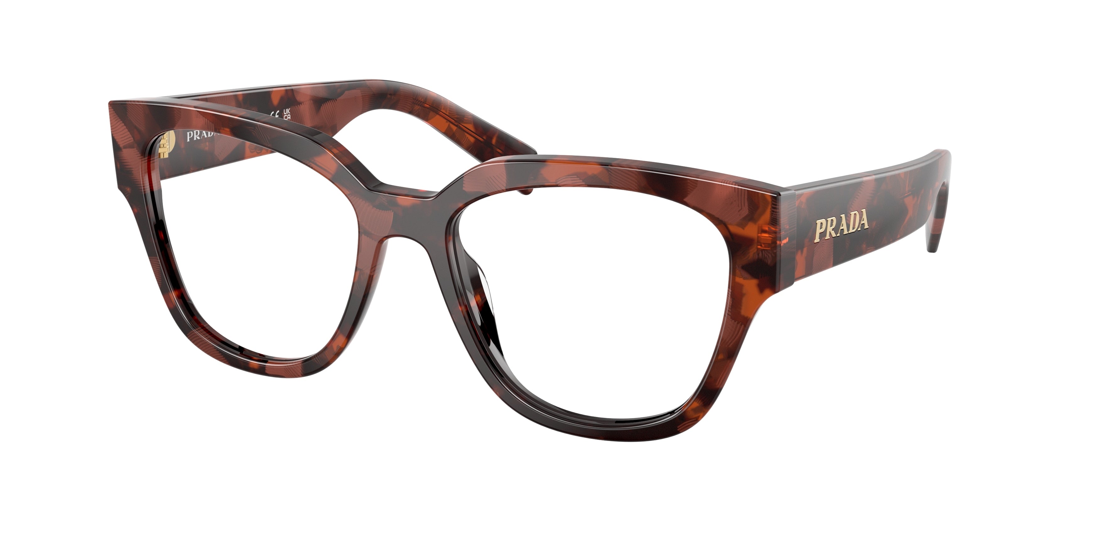 Prada PRC06V Oval Eyeglasses for Women — Free Shipping - 52-140-18 / 23F1O1-Amaranth Tortoise