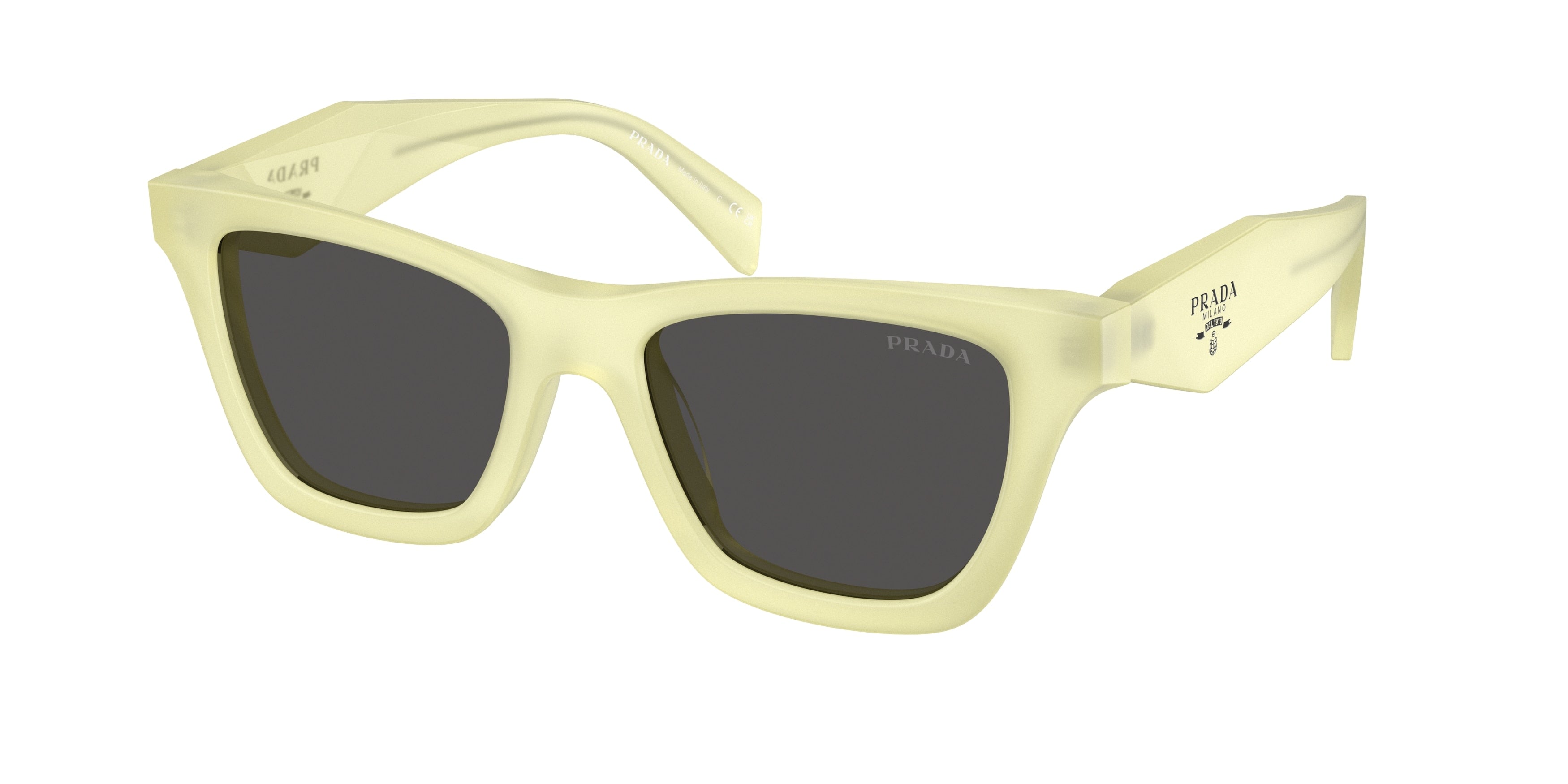 Prada PRC07S Butterfly Sunglasses for Women — Free Shipping - 51-145-18 / 21G08Z-Frosted Vanilla