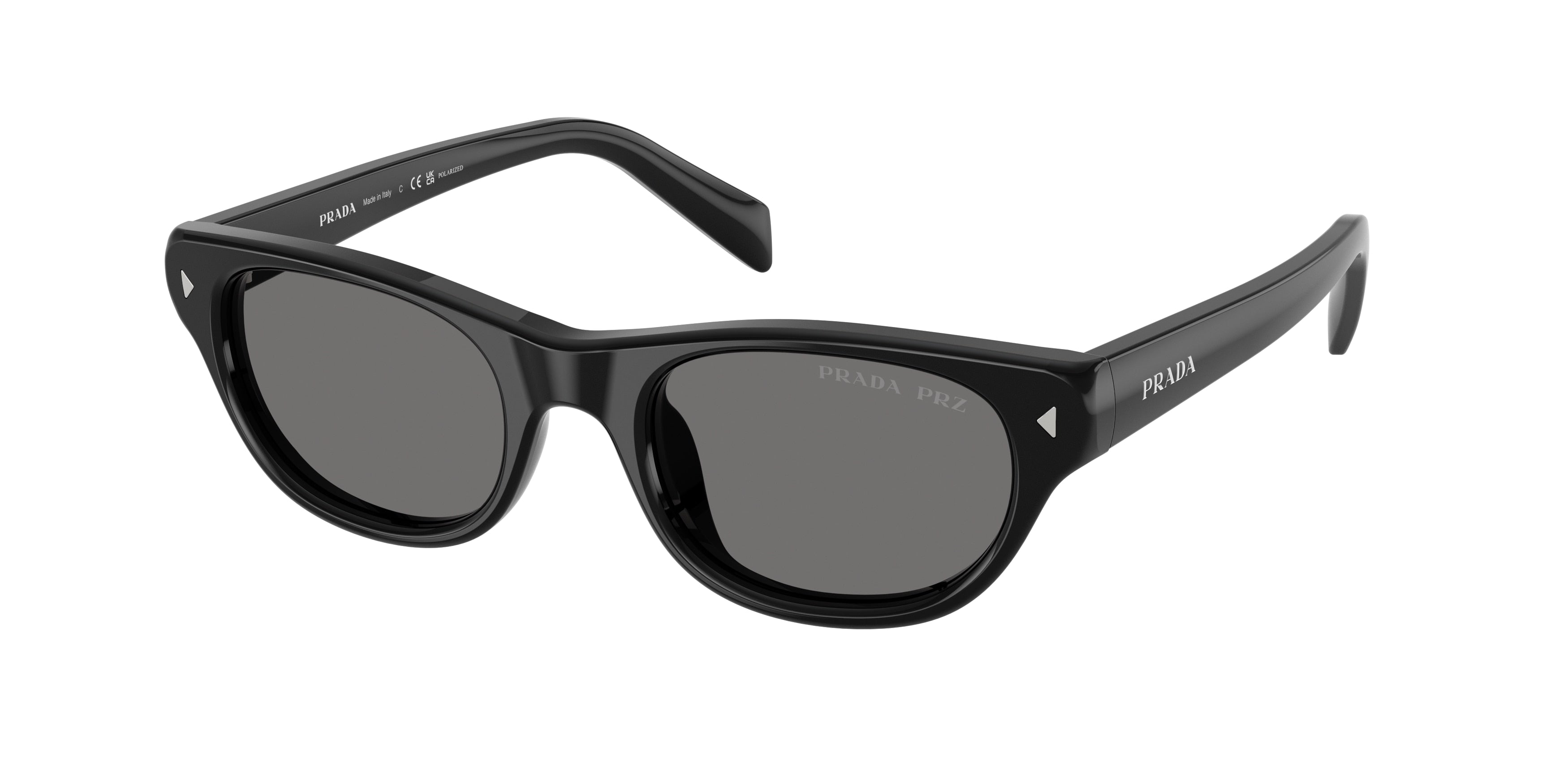 Prada PRC08SF Cat Eye Sunglasses  16K90T-Black 52-145-19 - Color Map Black