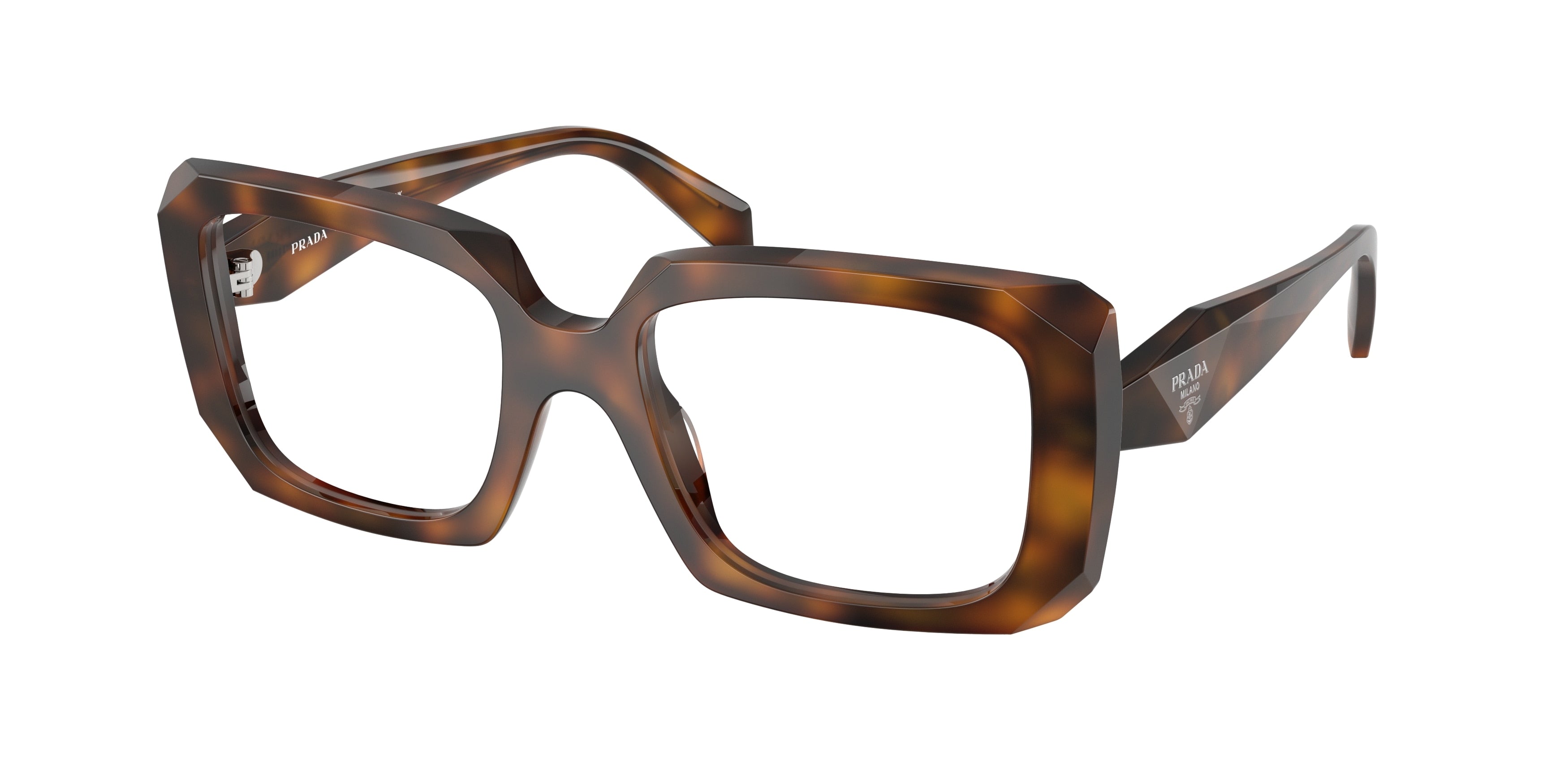 Prada PRC09VF Pillow Eyeglasses for Women — Free Shipping - 54-145-18 / 20D1O1-Juniper Tortoise
