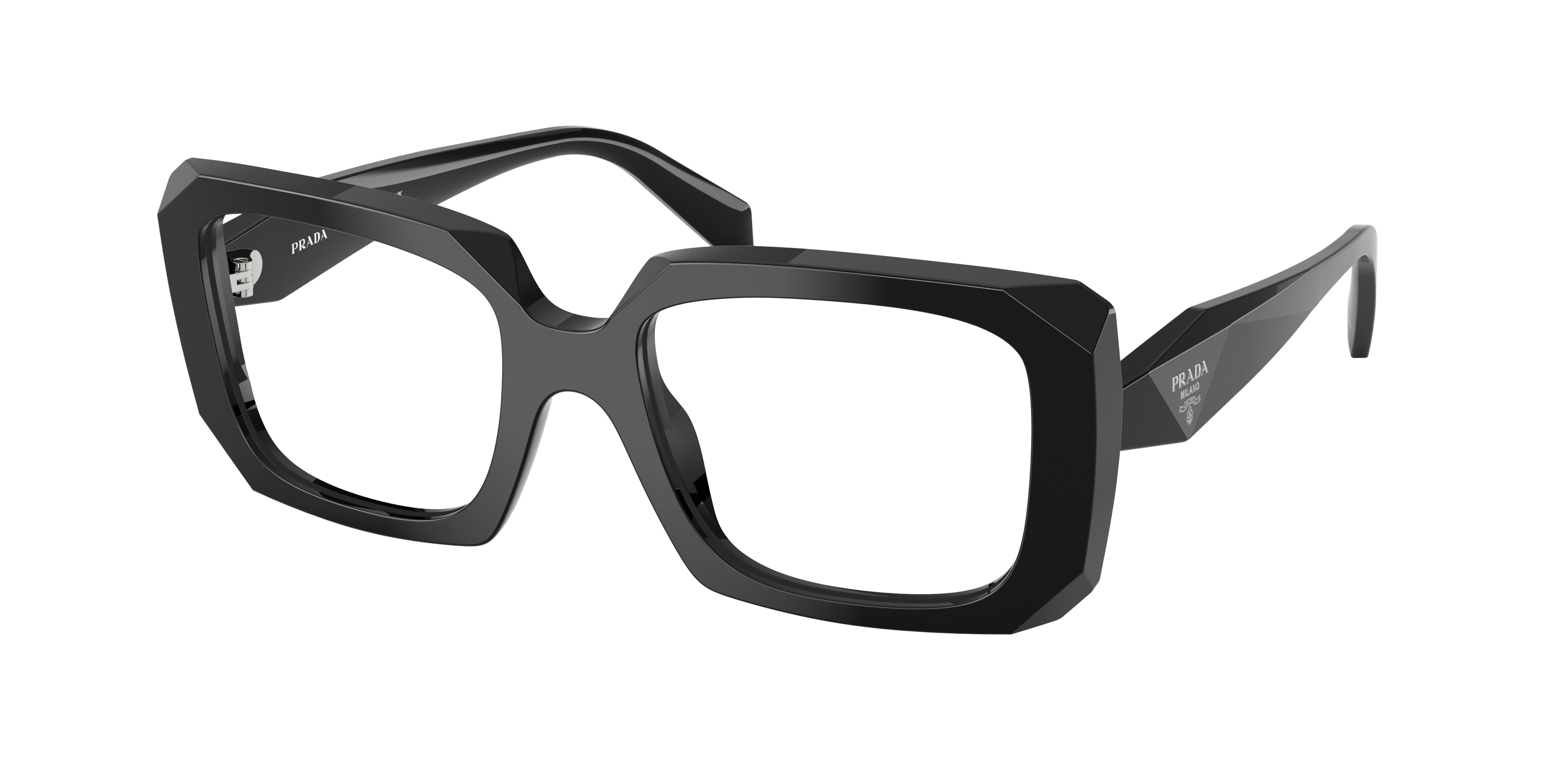 Prada PRC09V Pillow Eyeglasses for Women — Free Shipping - 51-145-19 / 16K1O1-Black