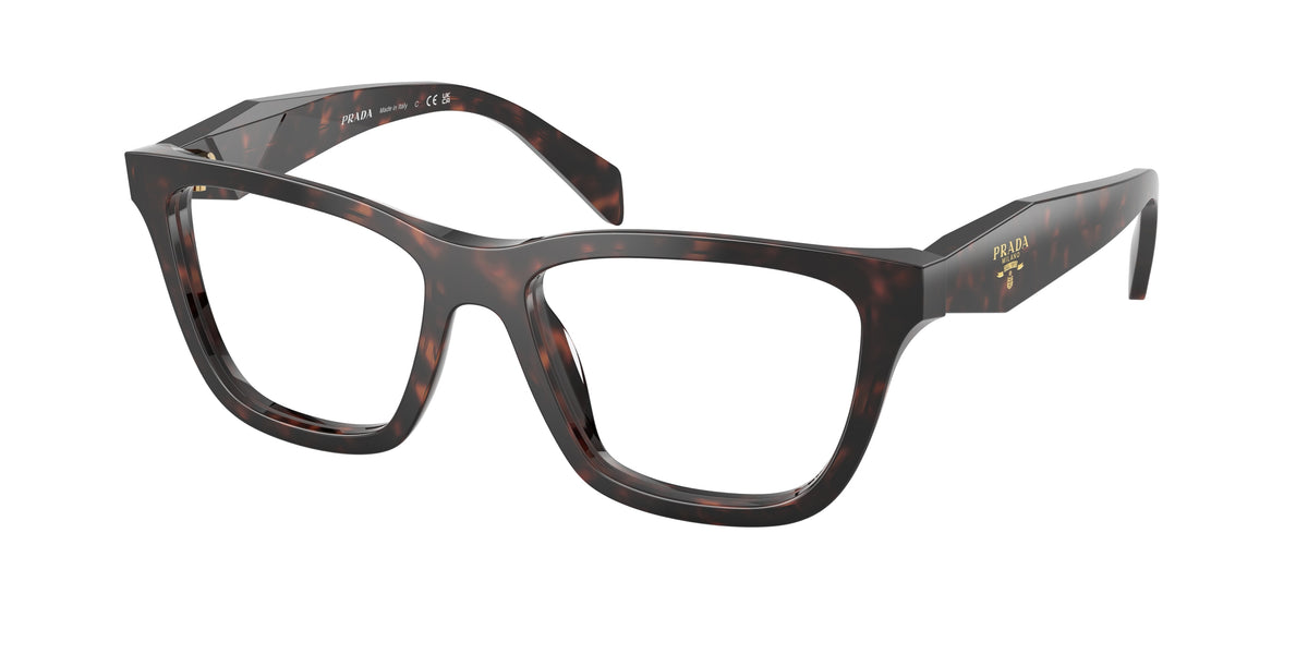 Prada PRC10V Butterfly Eyeglasses for Women — Free Shipping - 52-145-17 / 17N1O1-Root Tortoise