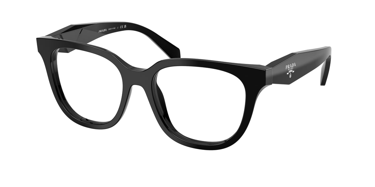 Prada PRC11V Butterfly Eyeglasses for Women — Free Shipping - 51-145-17 / 16K1O1-Black