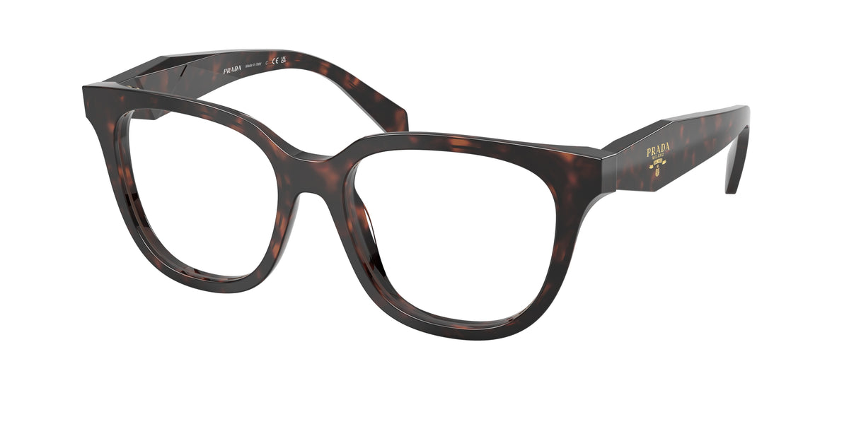 Prada PRC11V Butterfly Eyeglasses for Women — Free Shipping - 51-145-17 / 17N1O1-Root Tortoise