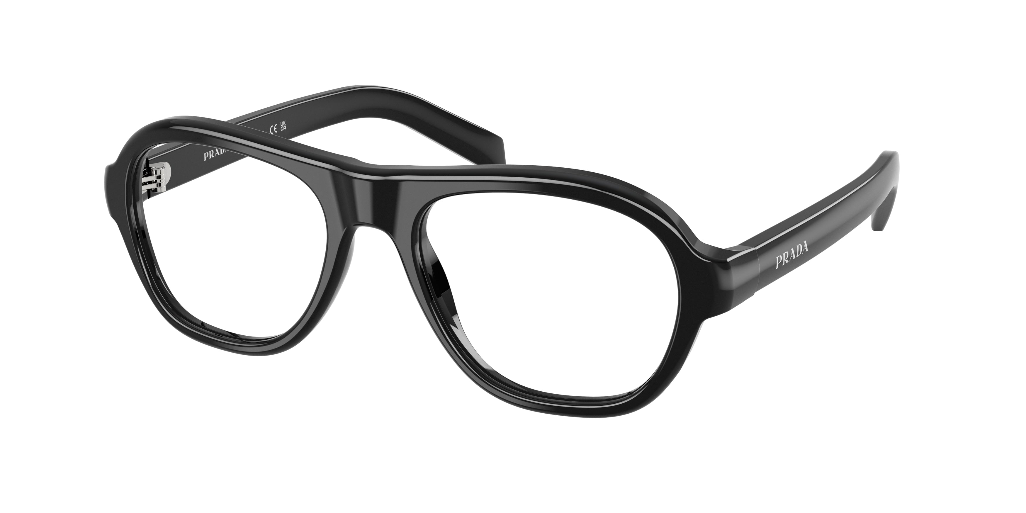 Prada PRC12VF Pillow Eyeglasses for Women — Free Shipping - 55-140-18 / 16K1O1-Black