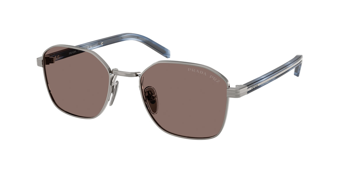 Prada PRC50S Square Sunglasses for Men — Free Shipping - 51-145-20 / 5AV05C-Gunmetal - Polarized