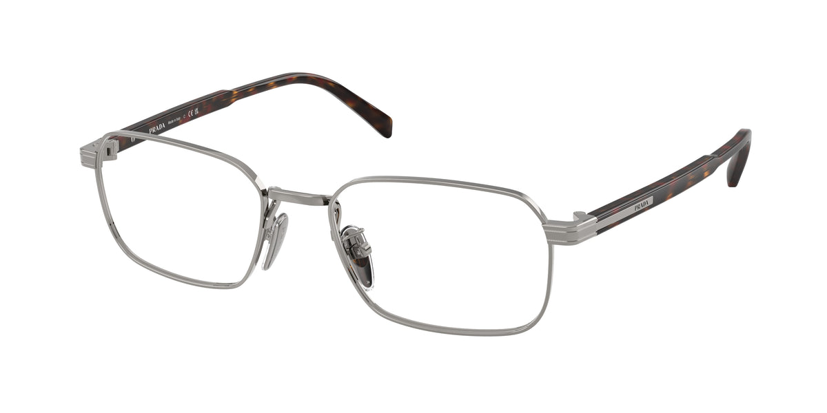 Prada PRC50VD Pillow Eyeglasses for Men — Free Shipping - 55-145-19 / 5AV1O1-Gunmetal