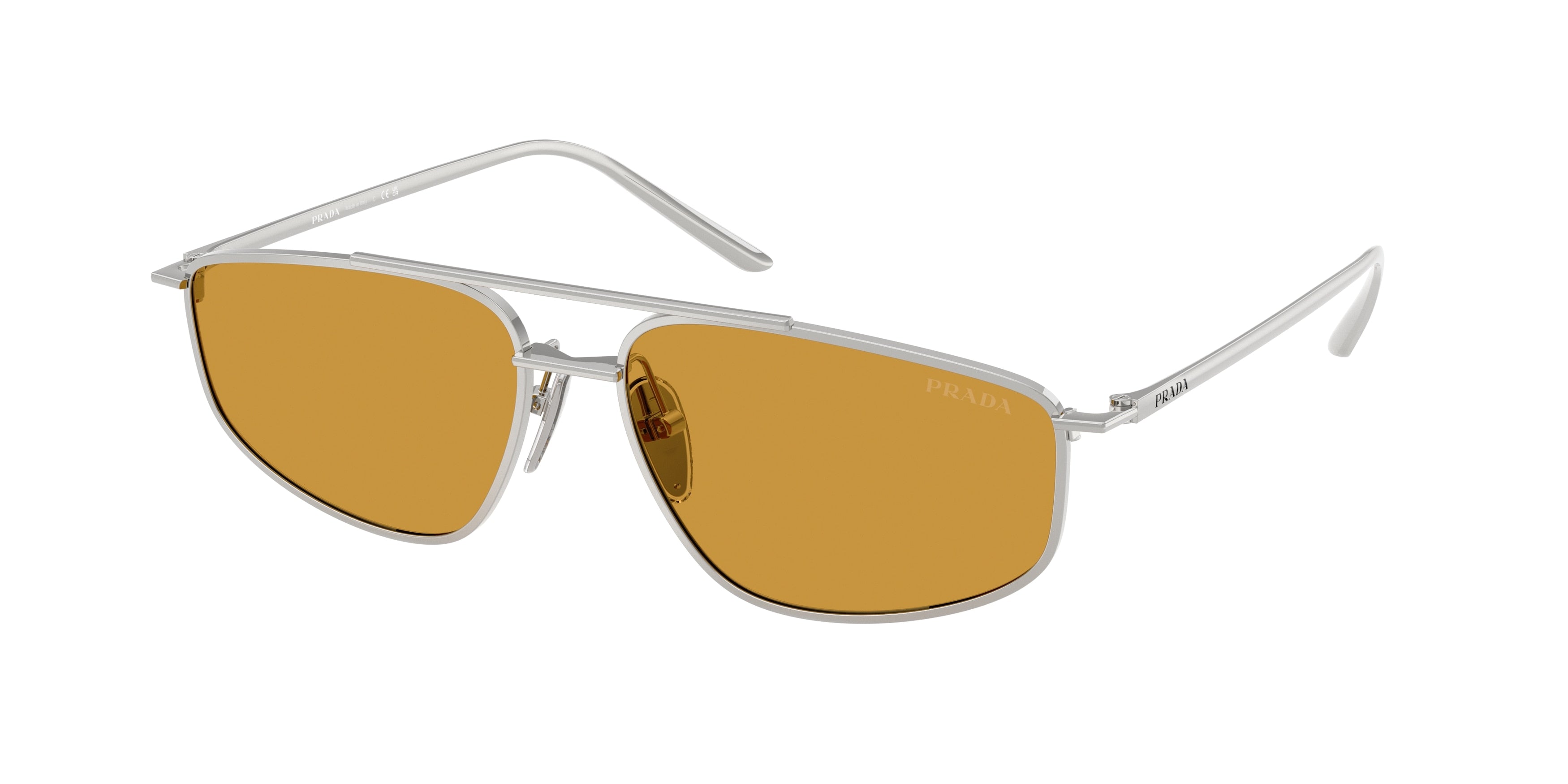 Prada PRC51S Pillow Sunglasses for Women — Free Shipping - 58-145-15 / 1BC50P-Silver