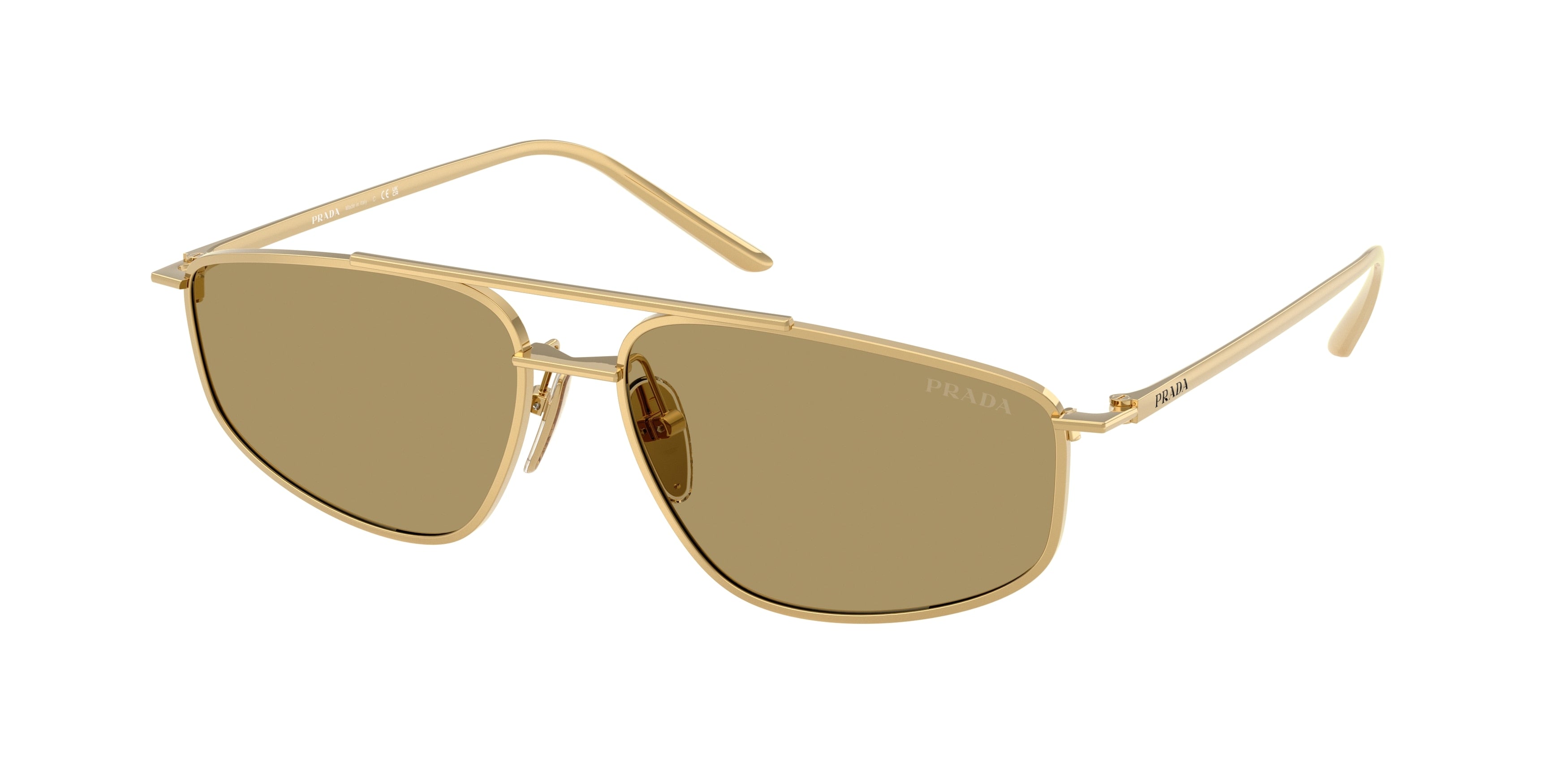 Prada PRC51S Pillow Sunglasses for Women — Free Shipping - 58-145-15 / 5AK70G-Gold