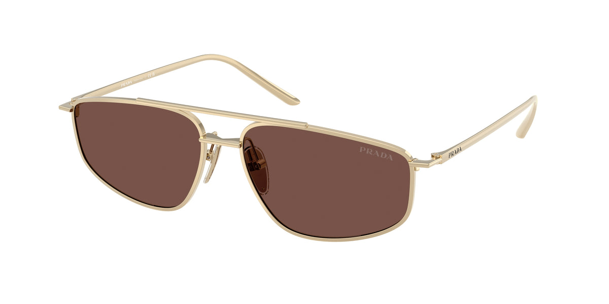 Prada PRC51S Pillow Sunglasses for Women — Free Shipping - 58-145-15 / ZVN80T-Pale Gold