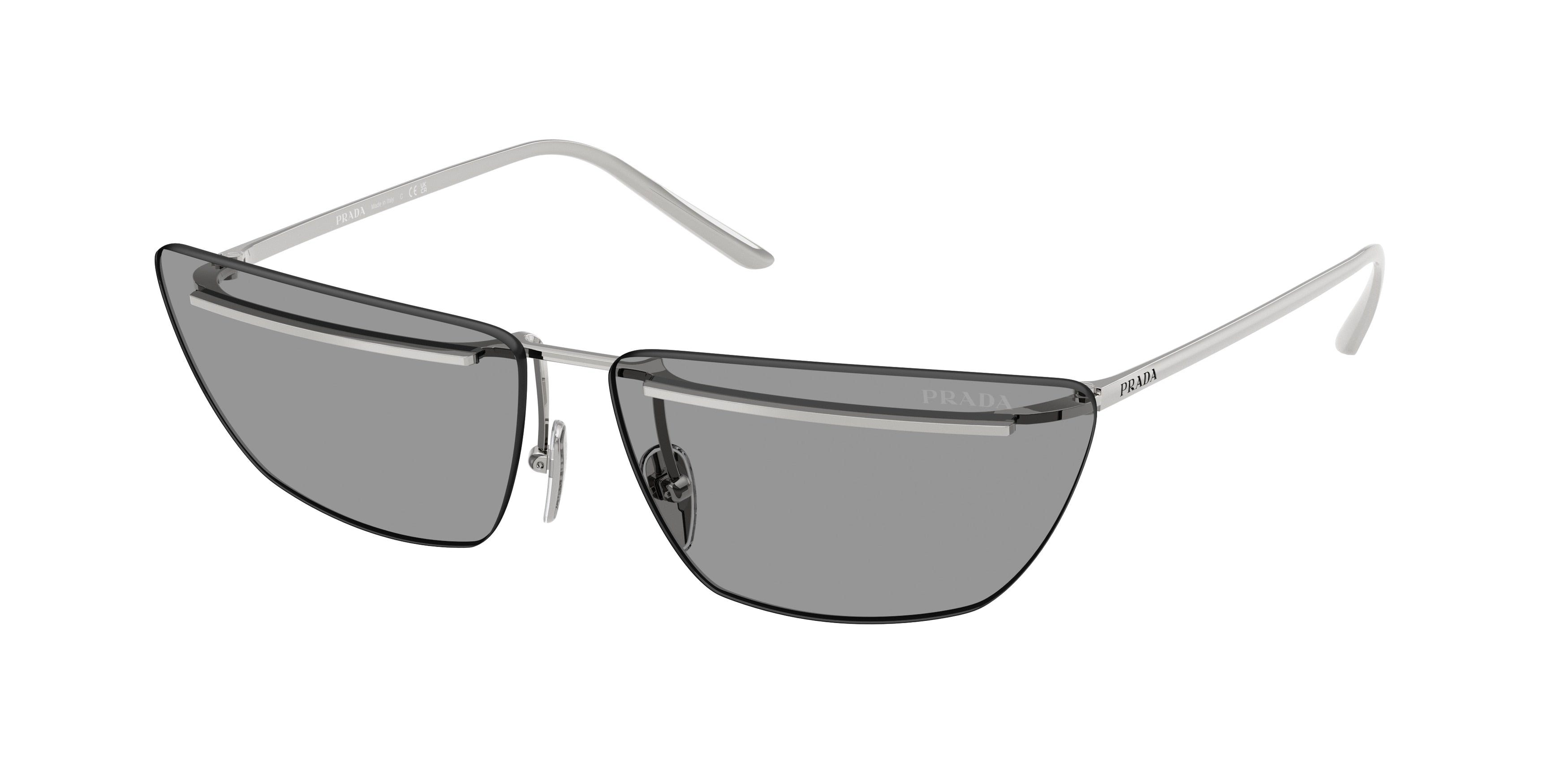 Prada PRC52S Butterfly Sunglasses for Women — Free Shipping - 64-145-13 / 1BC50Q-Silver