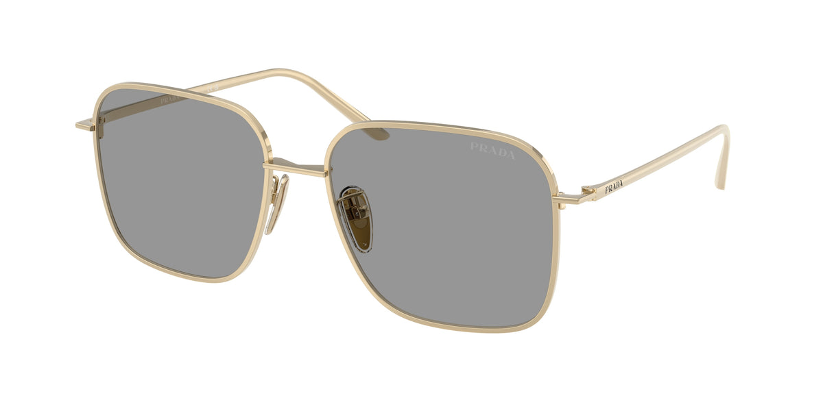 Prada PRC54SD Square Sunglasses for Women — Free Shipping - 54-145-17 / ZVN50Q-Pale Gold