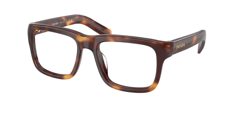 Prada PRD02VF Rectangle Eyeglasses  15W1O1-Havana 55-140-17 - Color Map Tortoise