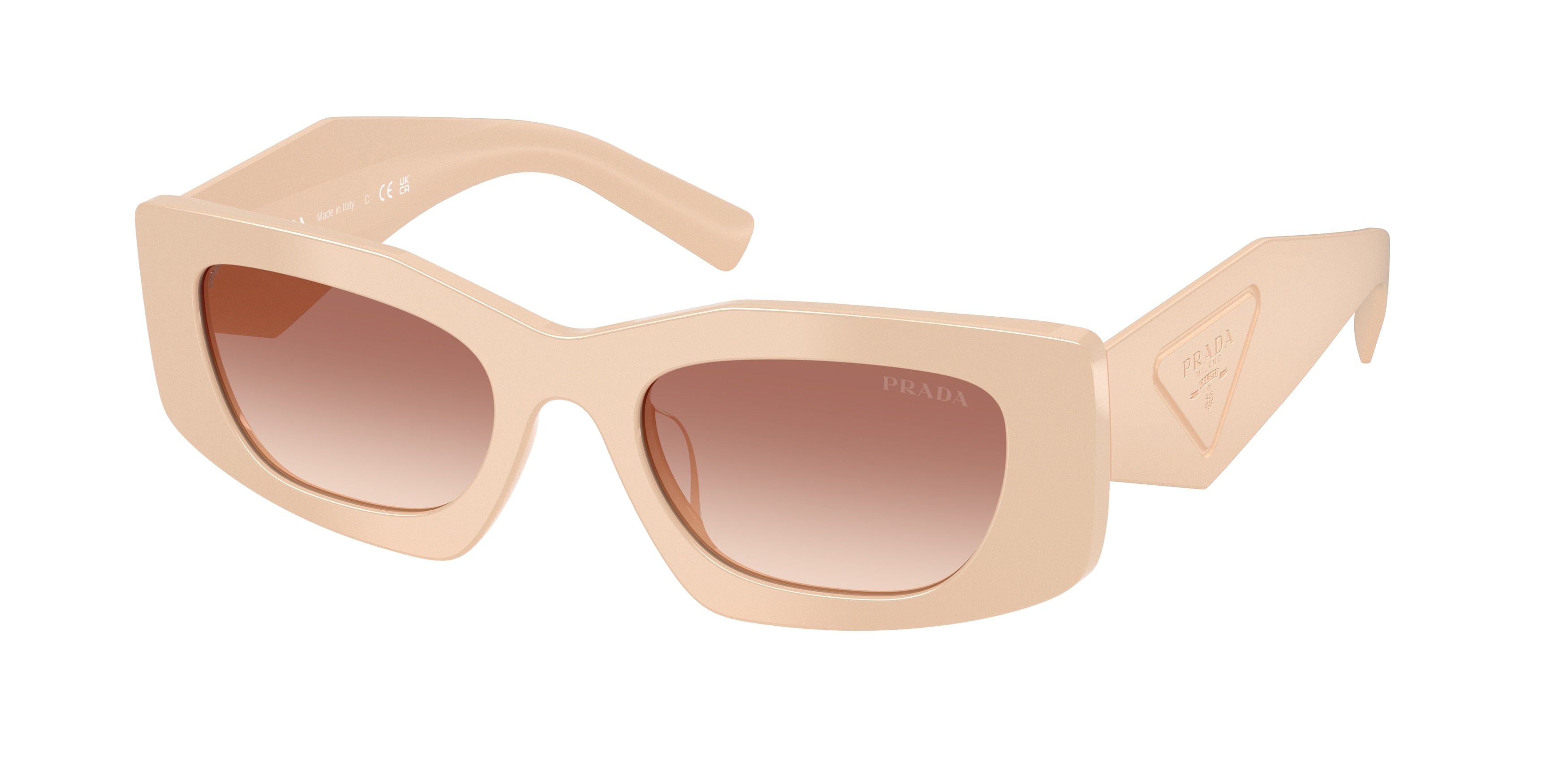 Prada PRD03SD Rectangle Sunglasses  25B50L-Powder 51-145-20 - Color Map Pink