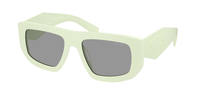 Prada PRD04SU Irregular Sunglasses  05K50Q-Matte Mint 53-145-18 - Color Map Green