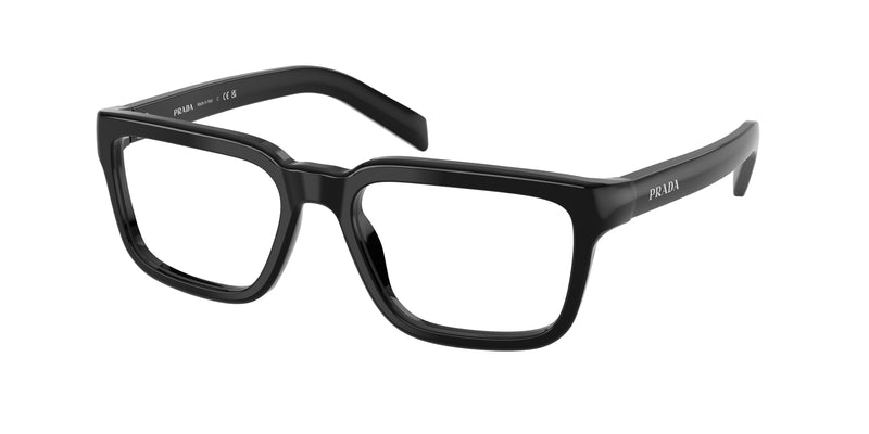 Prada PRD04VF Pillow Eyeglasses  16K1O1-Black 55-140-16 - Color Map Black
