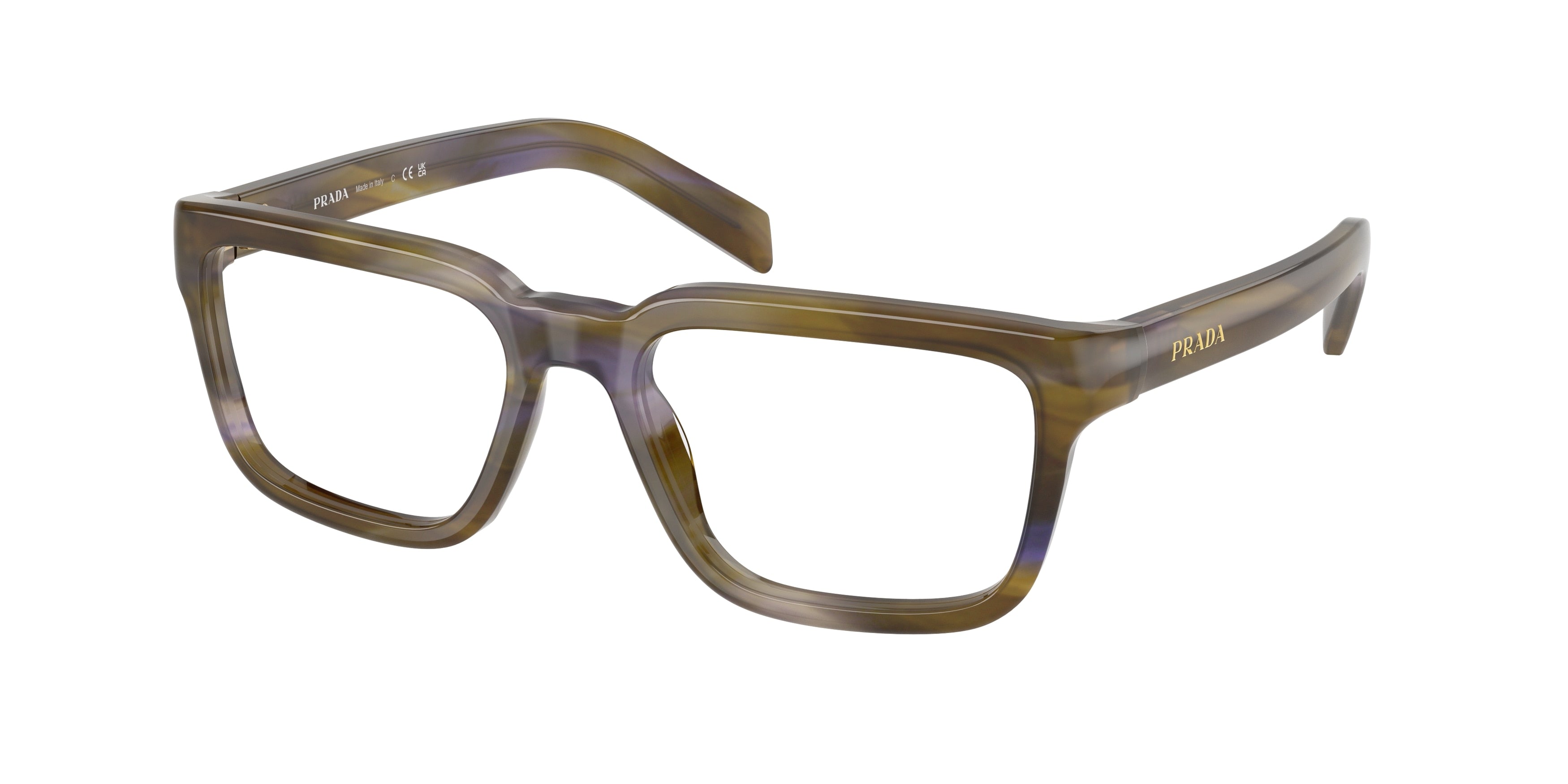 Prada PRD04V Pillow Eyeglasses  23G1O1-Lagoon Havana 54-140-18 - Color Map Tortoise