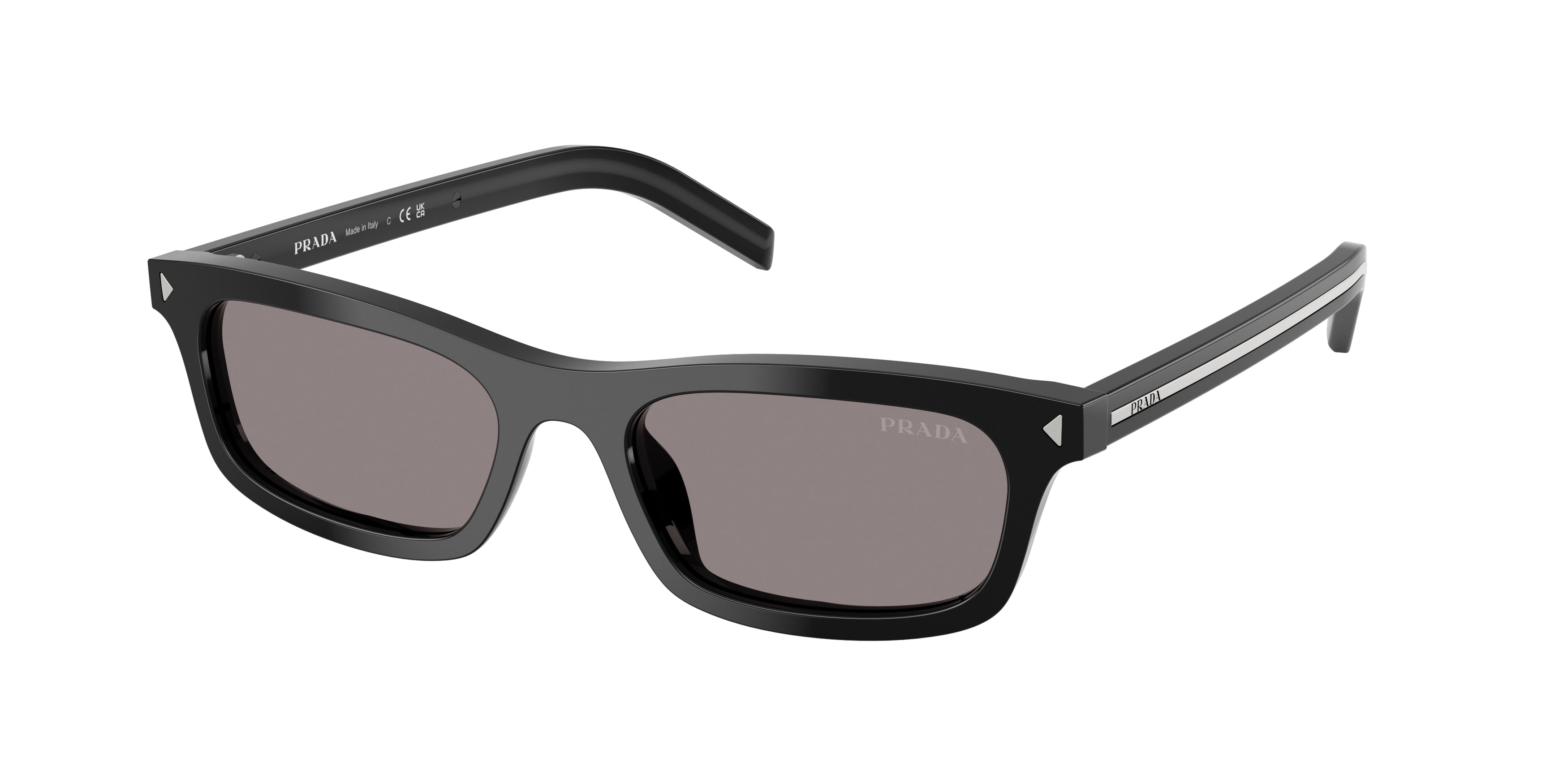 Prada PRD05S Pillow Sunglasses  16K03D-Black 52-145-18 - Color Map Black