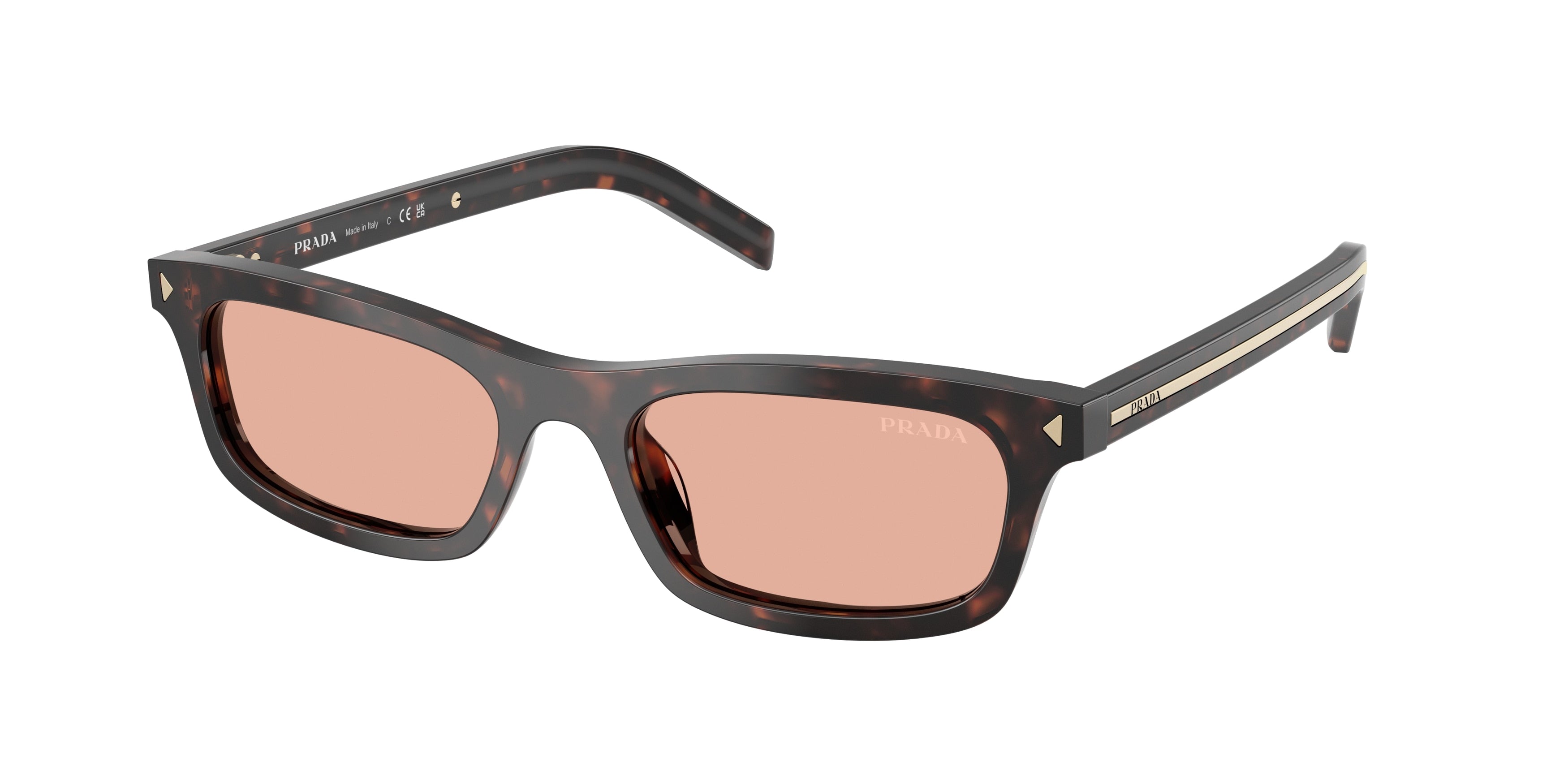 Prada PRD05S Pillow Sunglasses  17N50W-Root Tortoise 52-145-18 - Color Map Tortoise