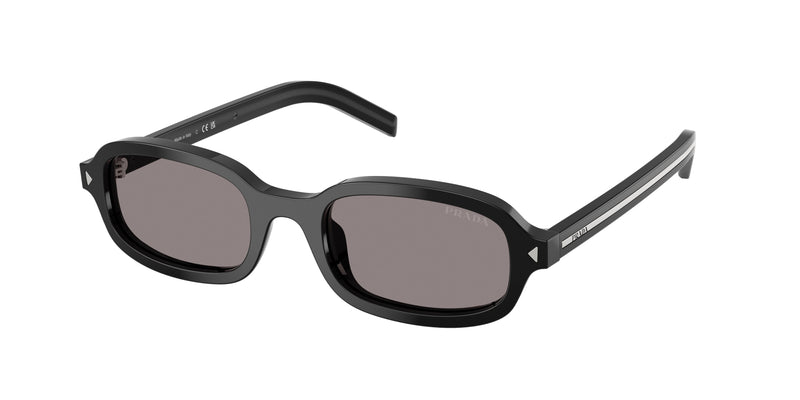 Prada PRD06SF Oval Sunglasses  16K03D-Black 52-145-19 - Color Map Black
