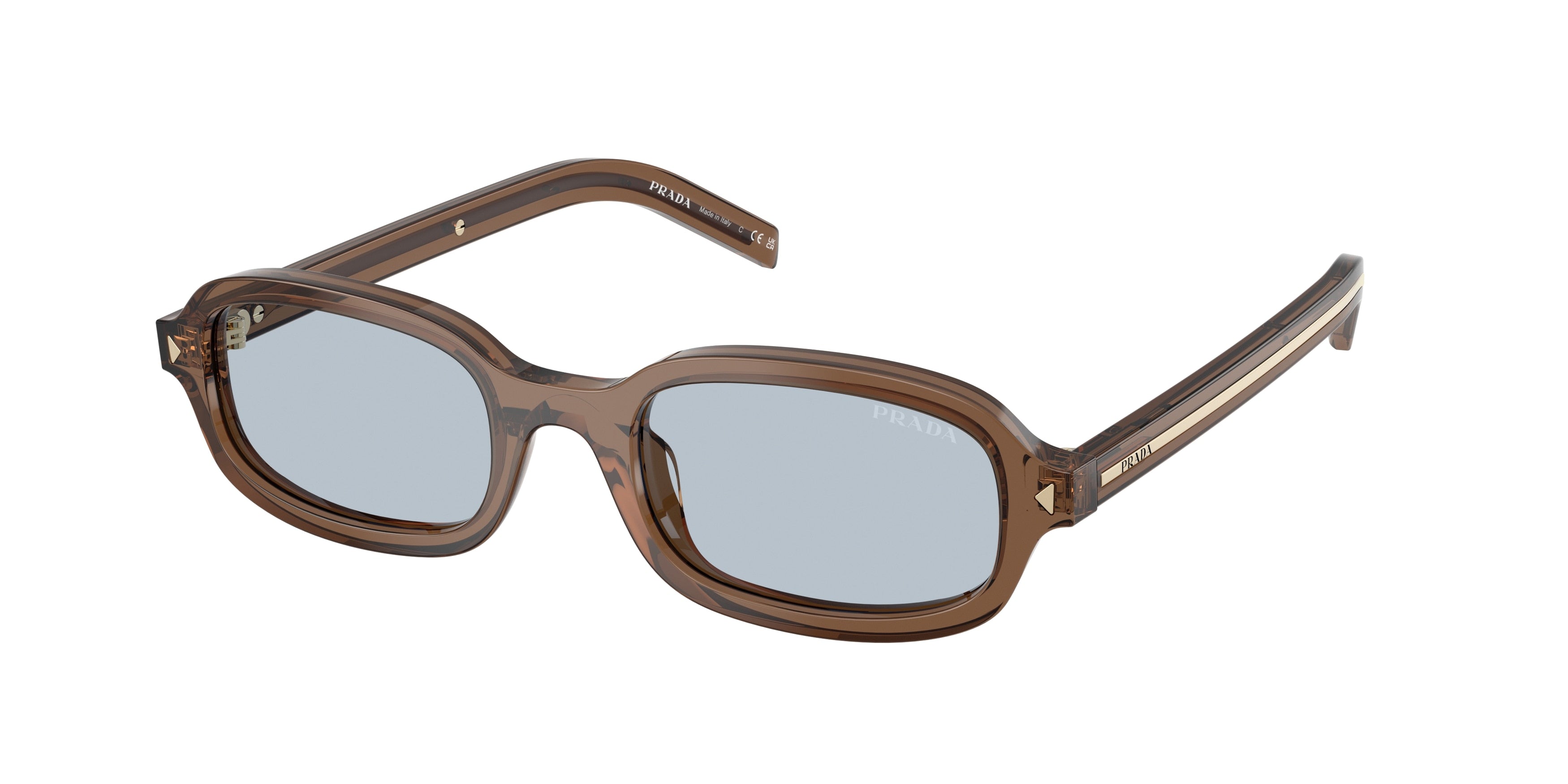 Prada PRD06S Oval Sunglasses  28I30W-Transparent Clay 50-145-20 - Color Map Transparent