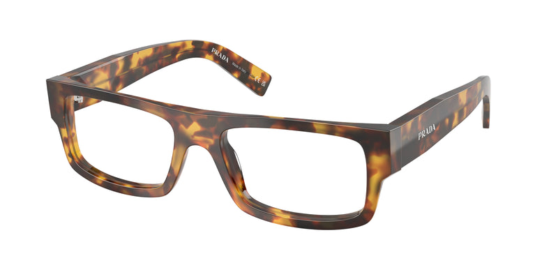 Prada PRD06VF Rectangle Eyeglasses  14L1O1-Honey Havana 56-145-16 - Color Map Tortoise