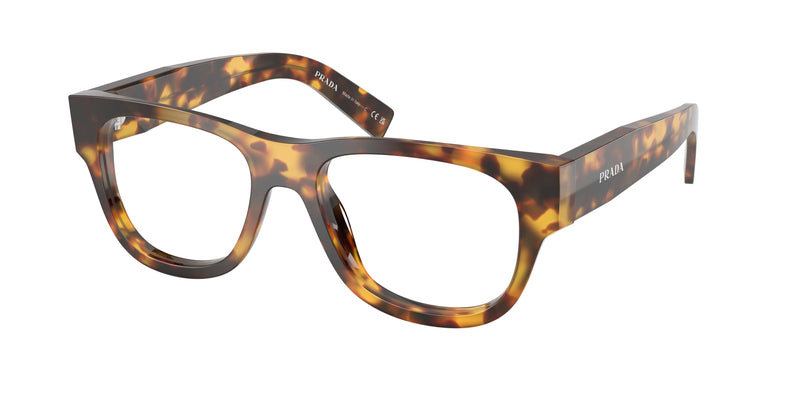 Prada PRD08VU Square Eyeglasses  14L1O1-Honey Havana 53-145-18 - Color Map Tortoise